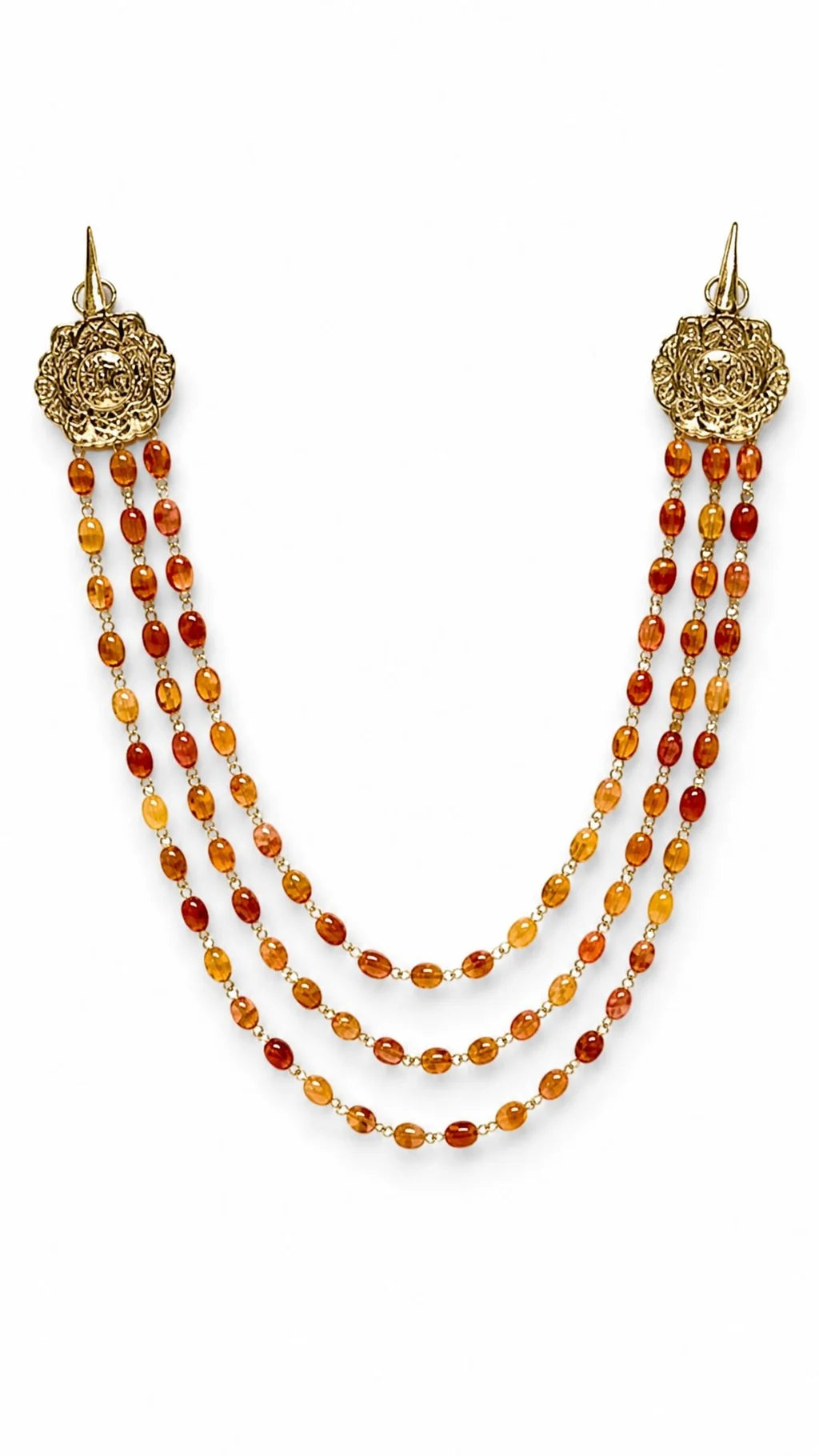 NIss Shoulder Necklace Orange Brown