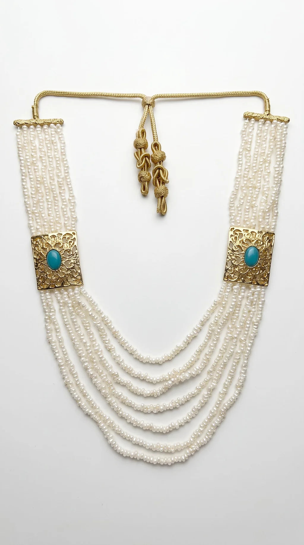 Jaouhar  Necklace Gold/AquaBlue