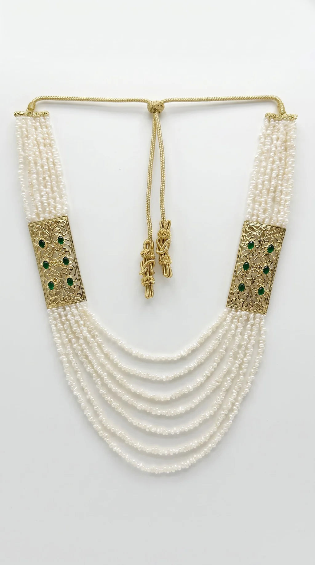 Jaouhar  Necklace Gold/Darkgreen