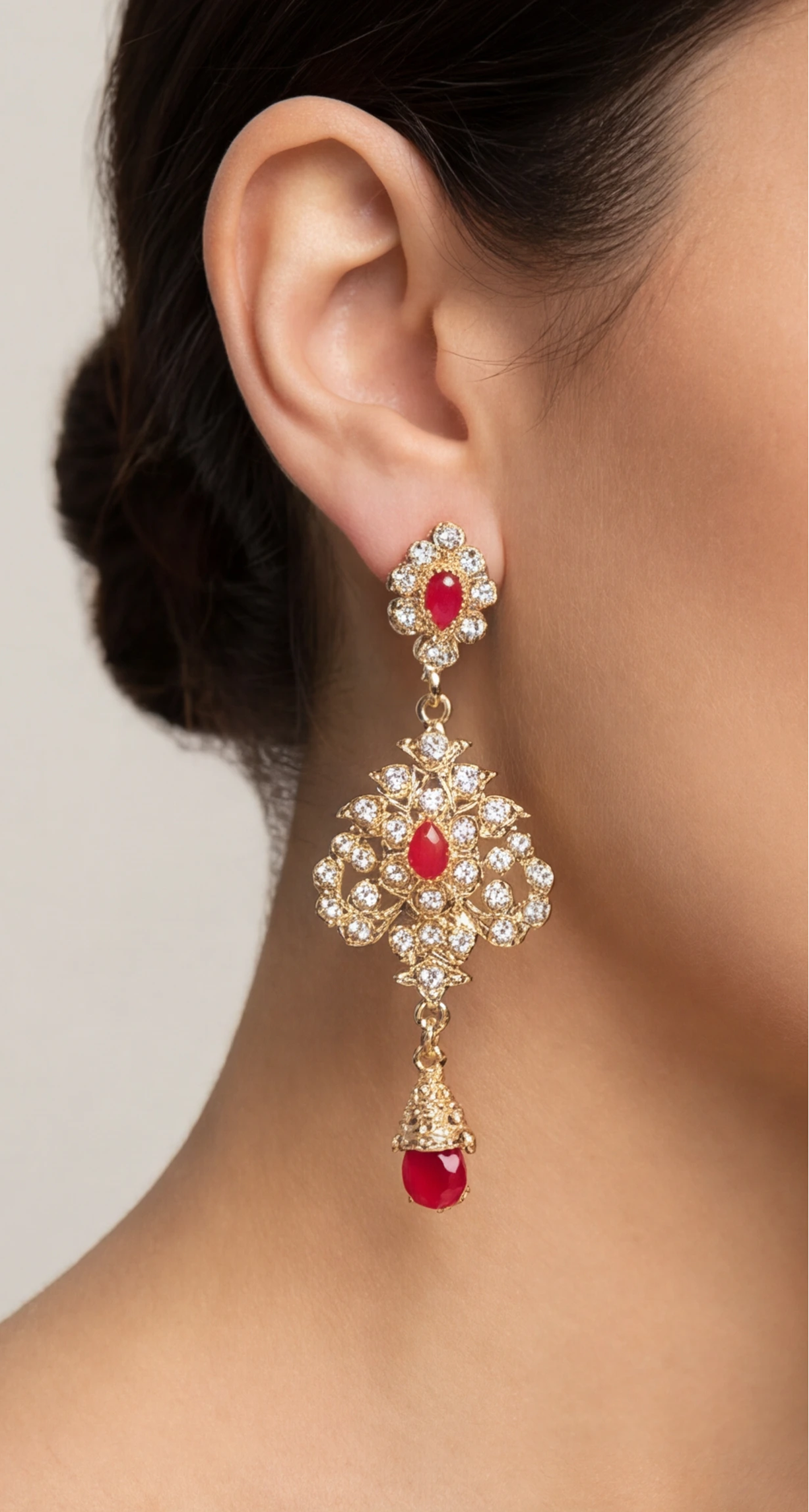 Pomegrante Jiwon Earrings