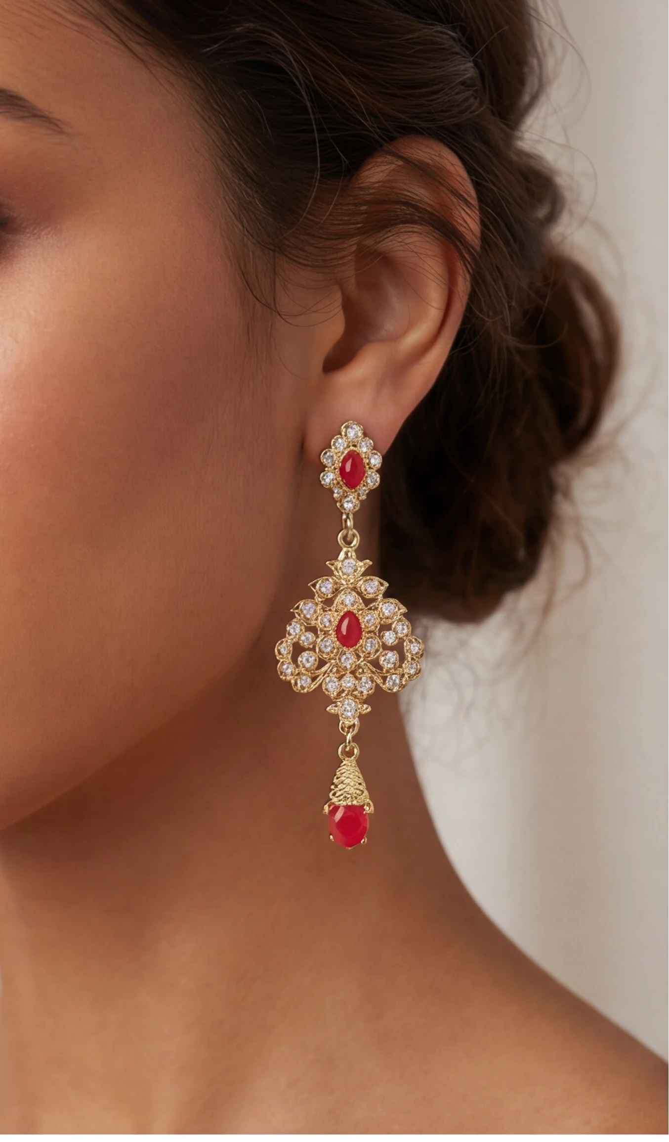 Red Jiwon Earrings