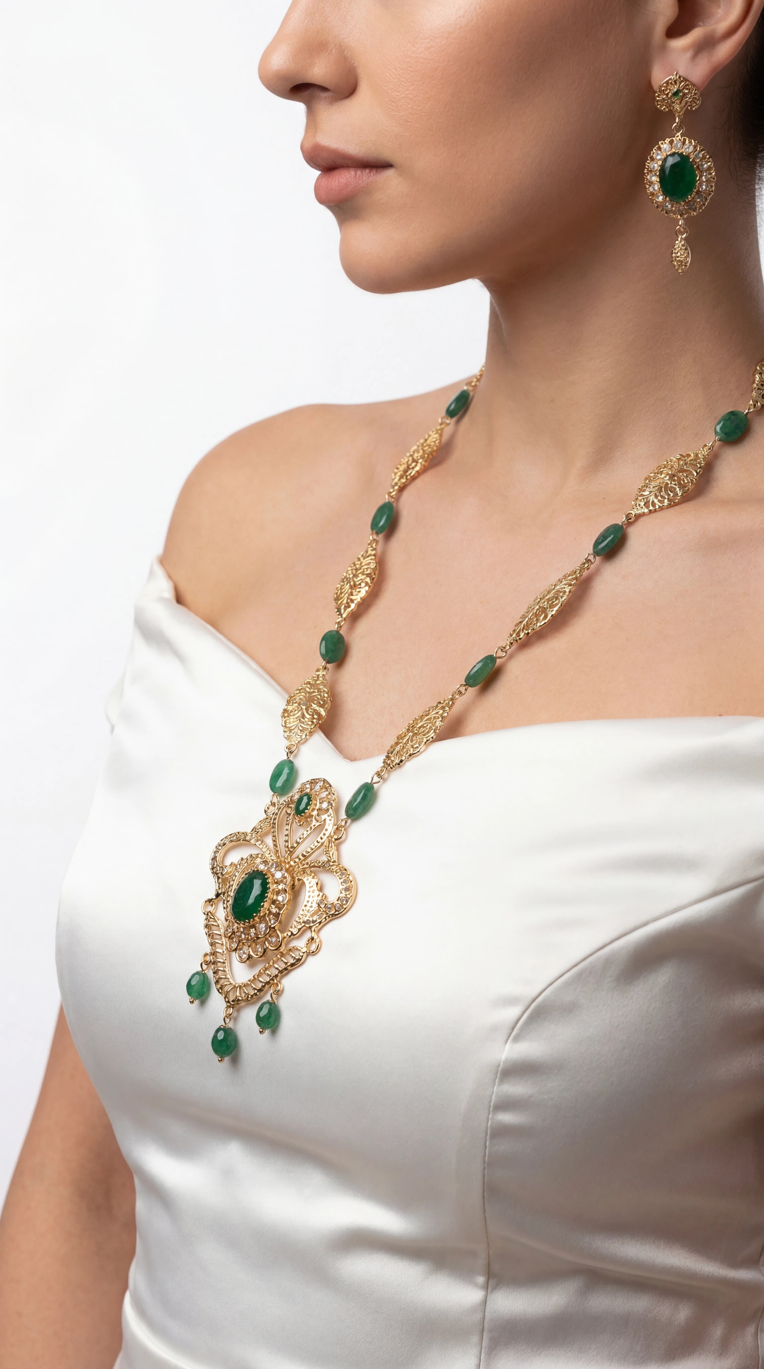 Set Necklace Nas Darkgreen