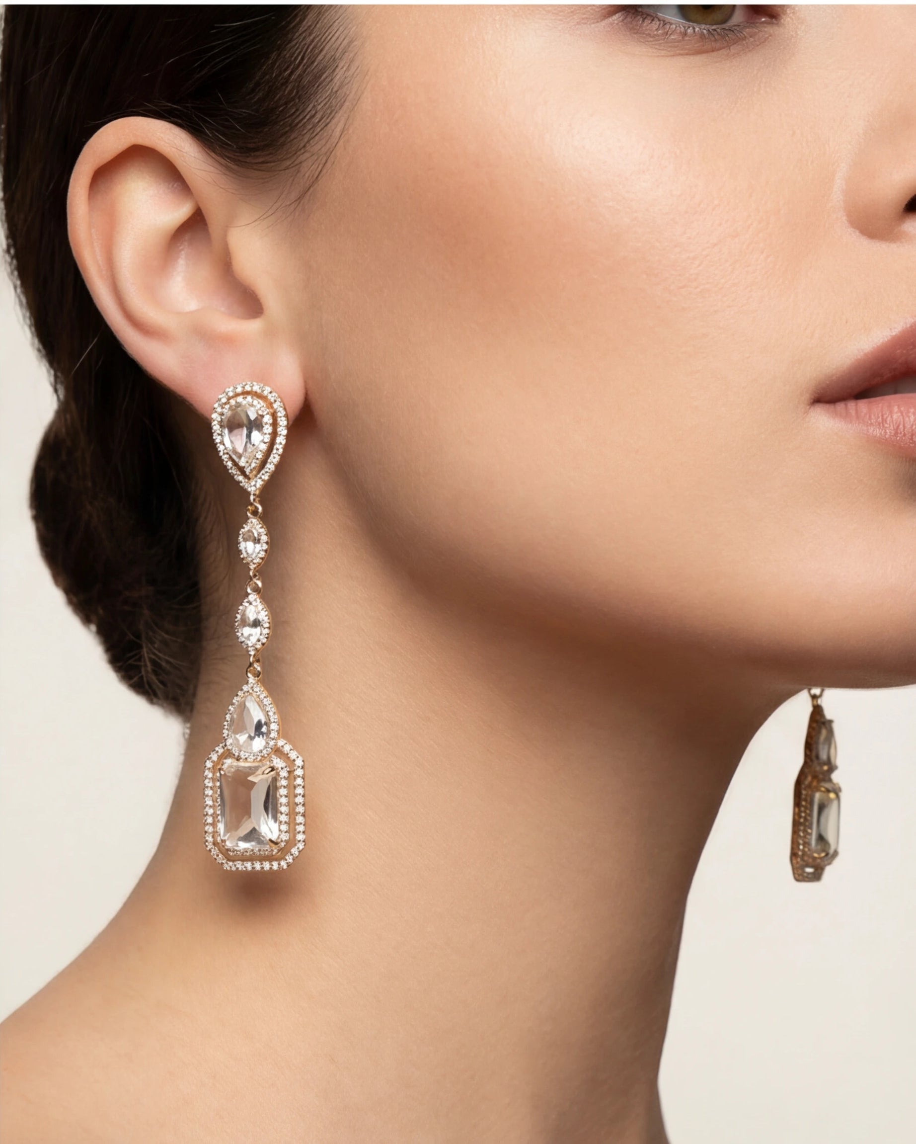 Earrings Lin White/Gold