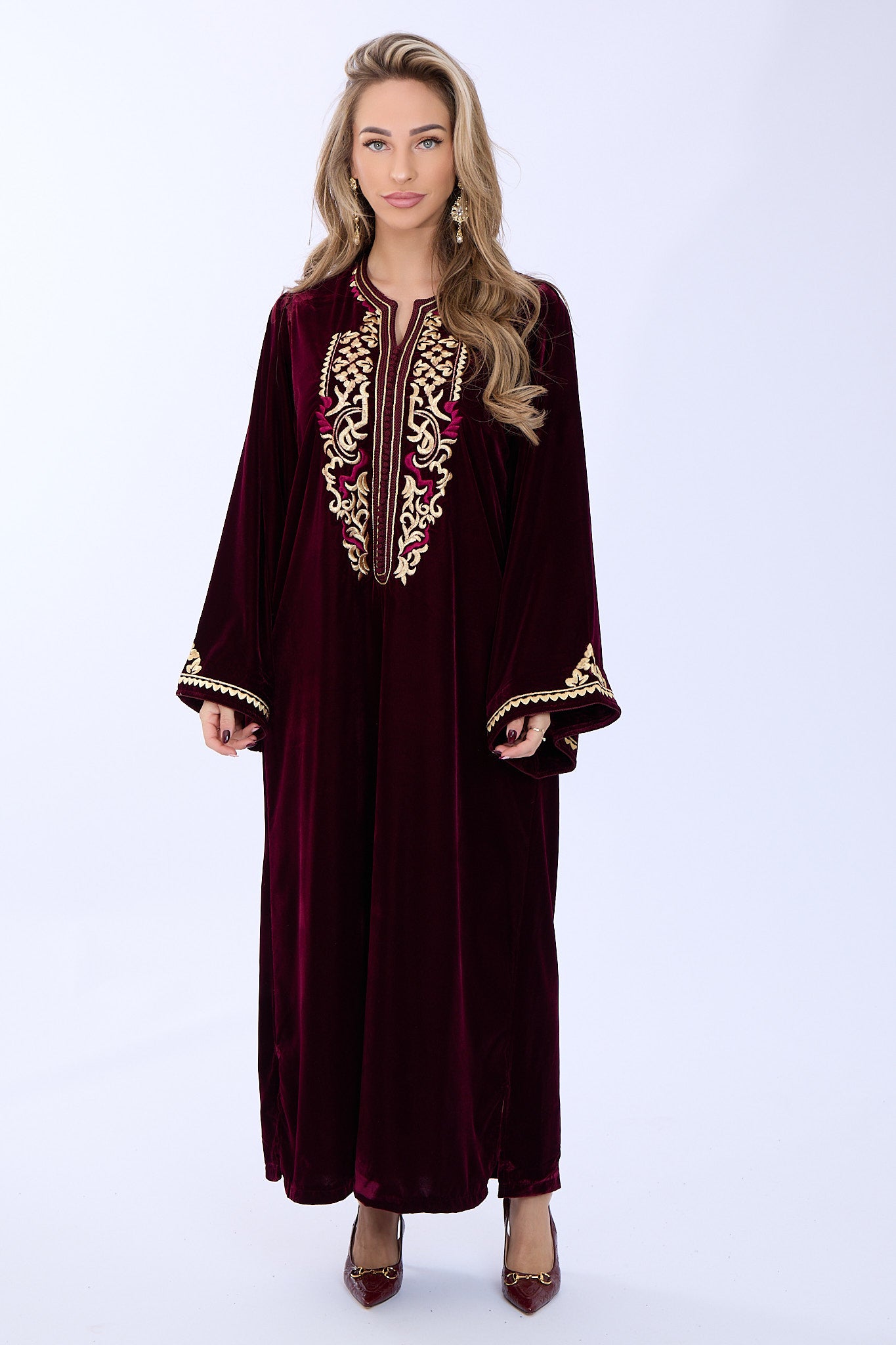 Caftan Bisan Bordeaux