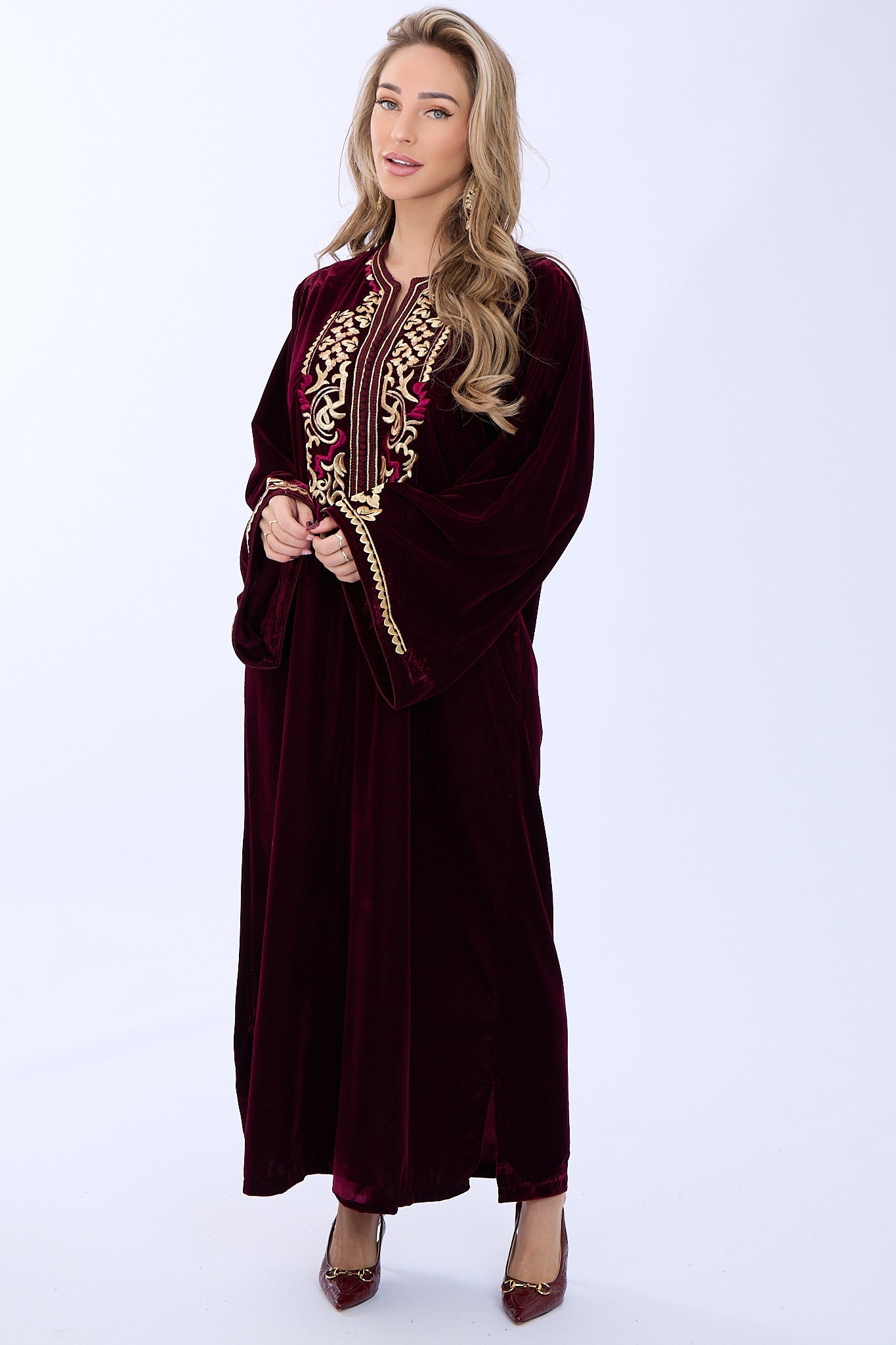 Caftan Bisan Bordeaux