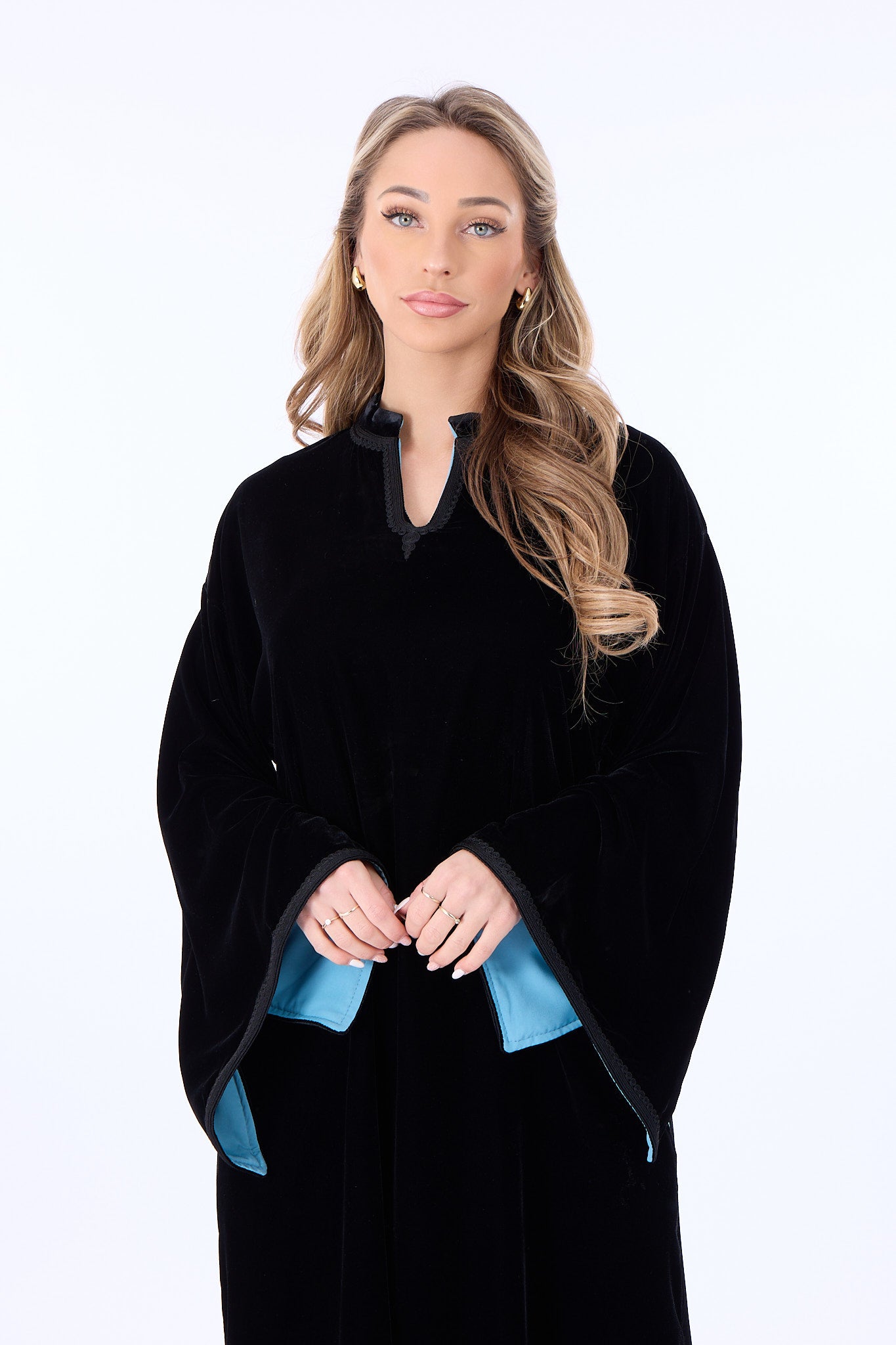 Caftan Mayar Black-Blue