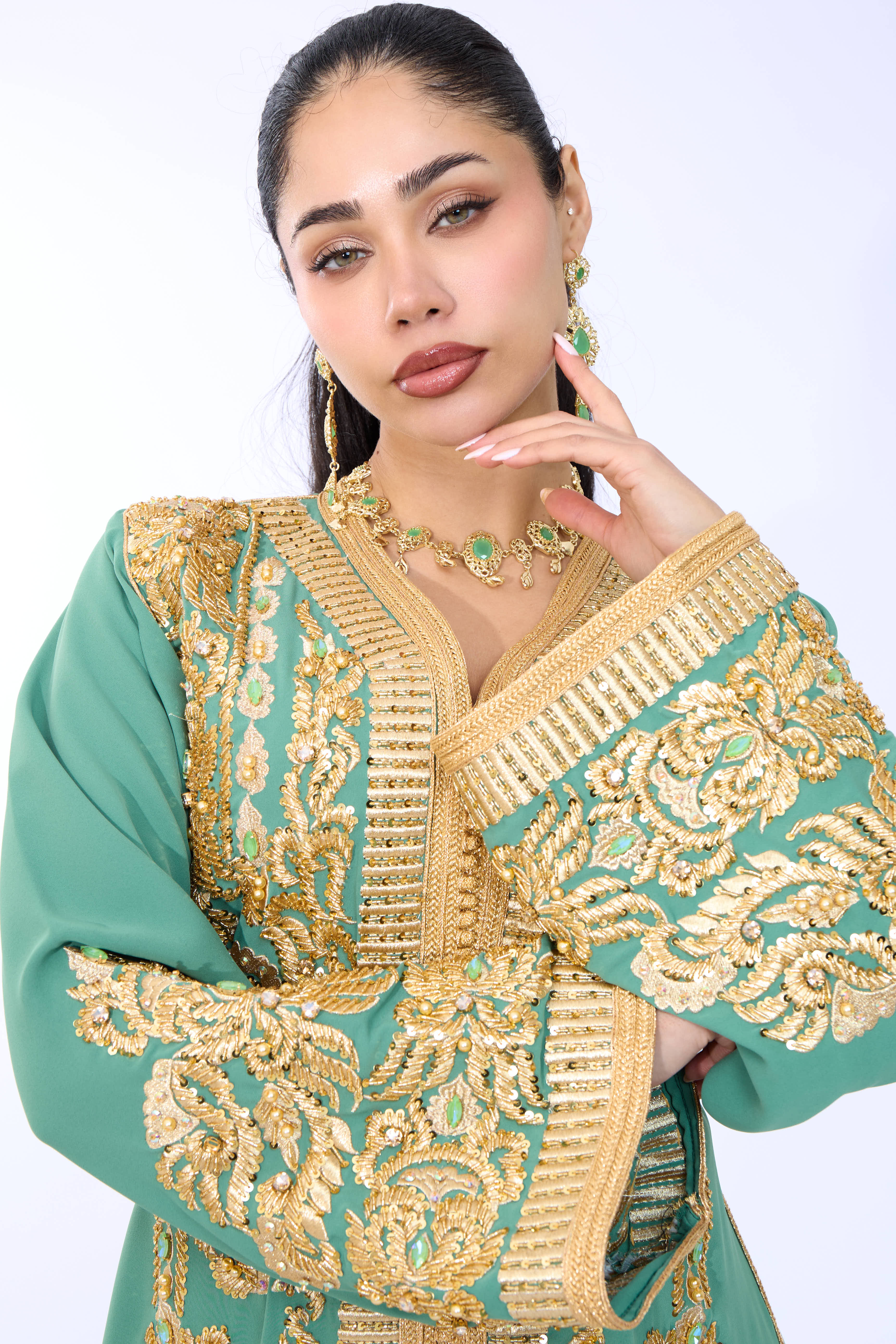 Caftan Diyana Darkseagreen