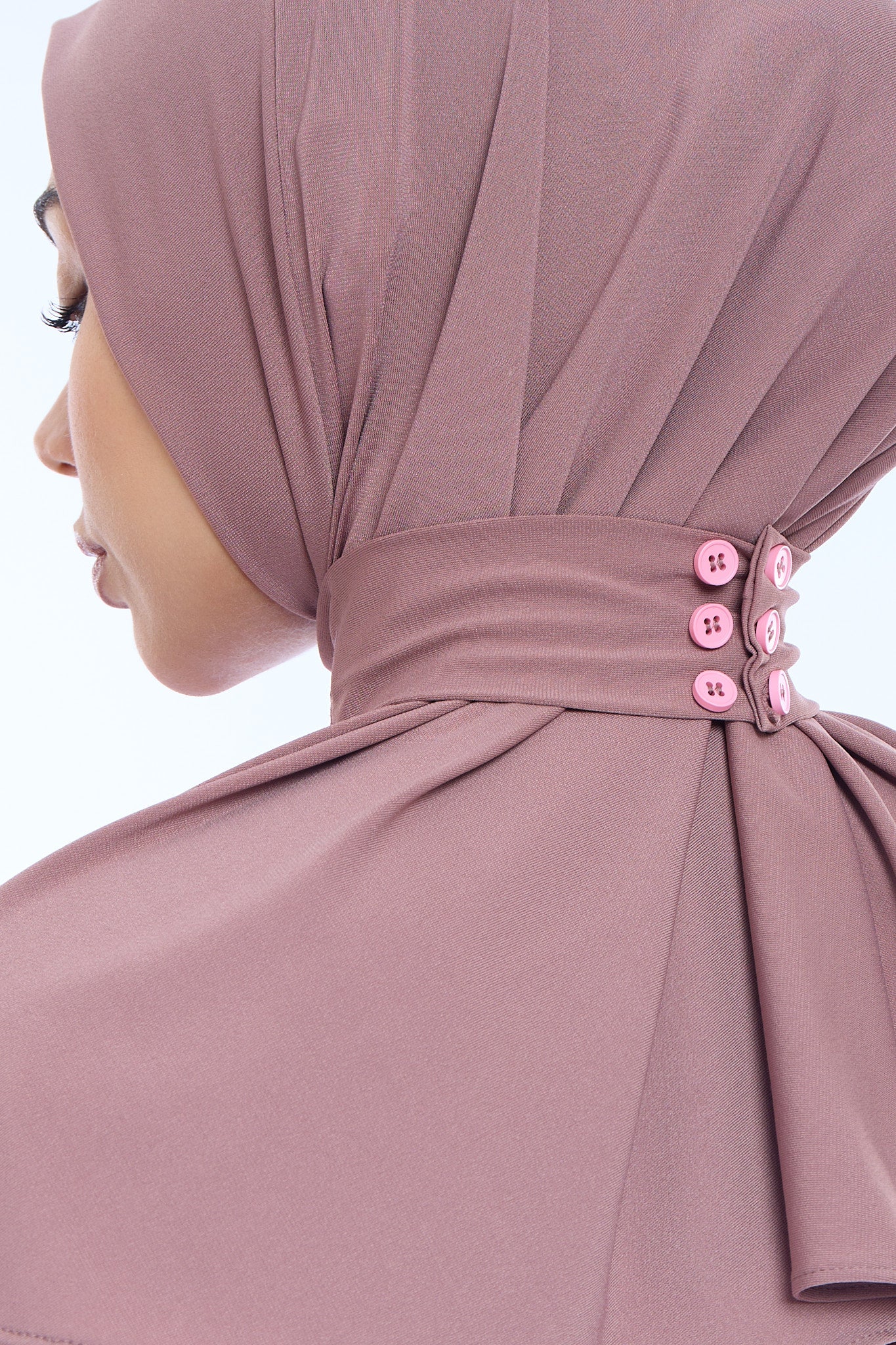 Instant Hijab Premium II Plum Brown