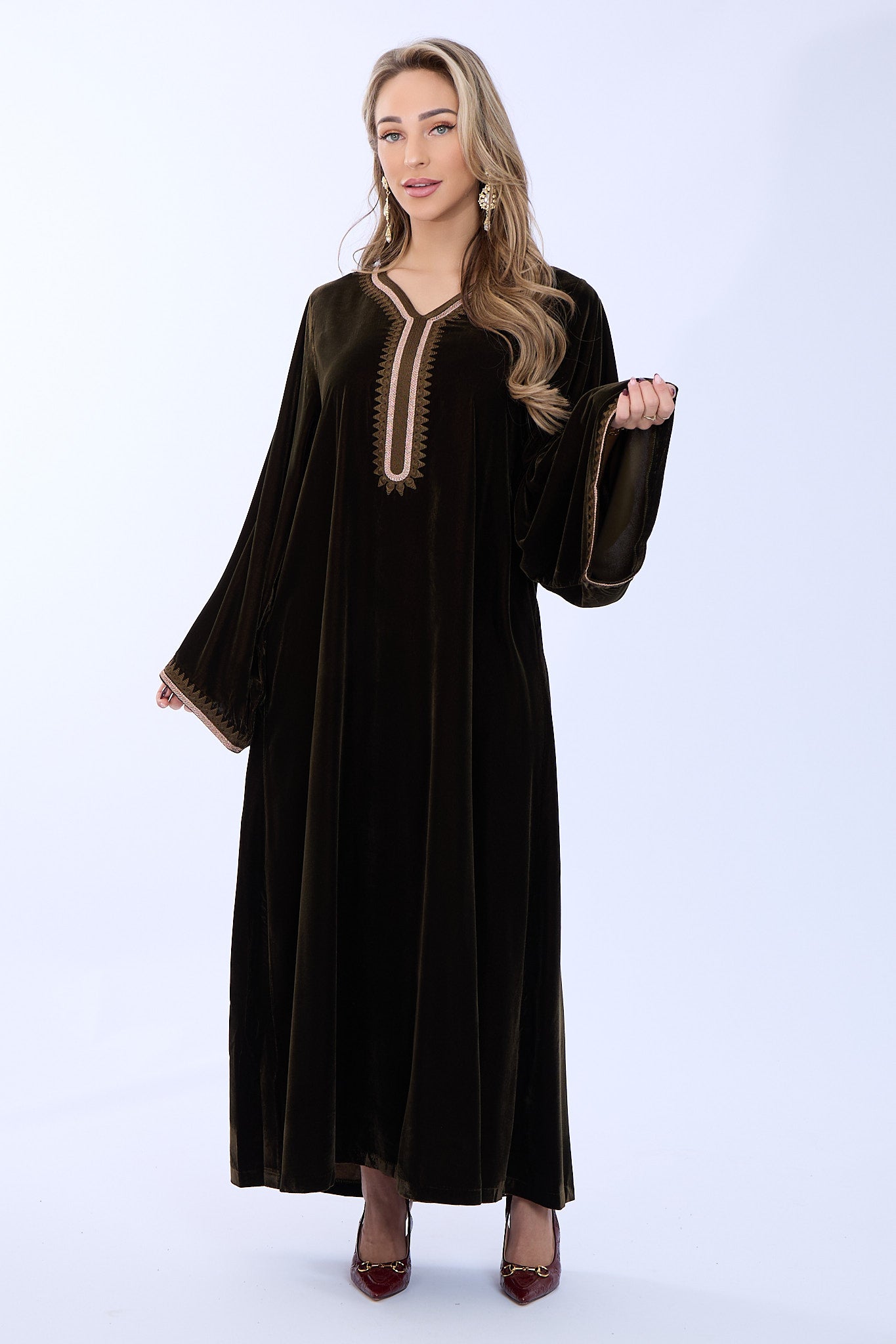 Caftan Dania Olive Green