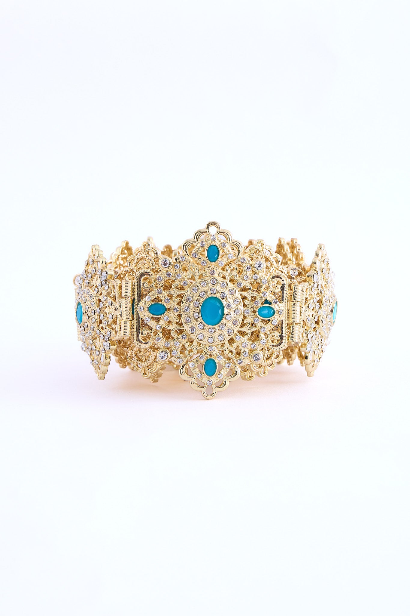 Shin Gold/Aquablue Belt
