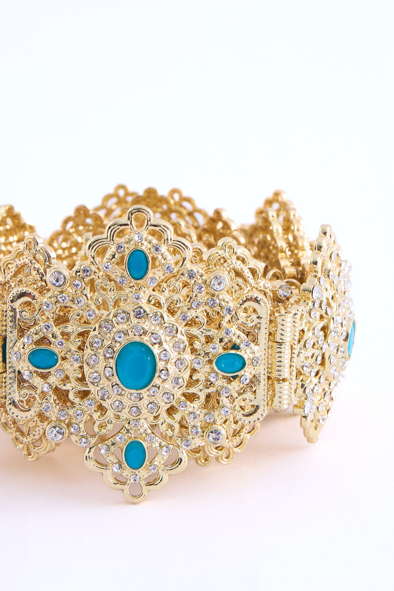 Shin Gold/Aquablue Belt