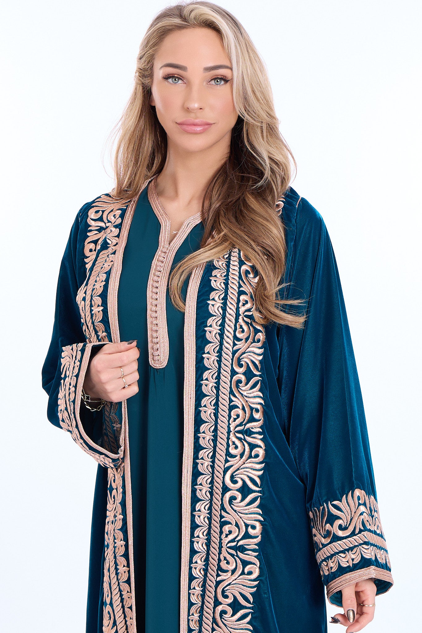 Kimono Munira Blue Petrol