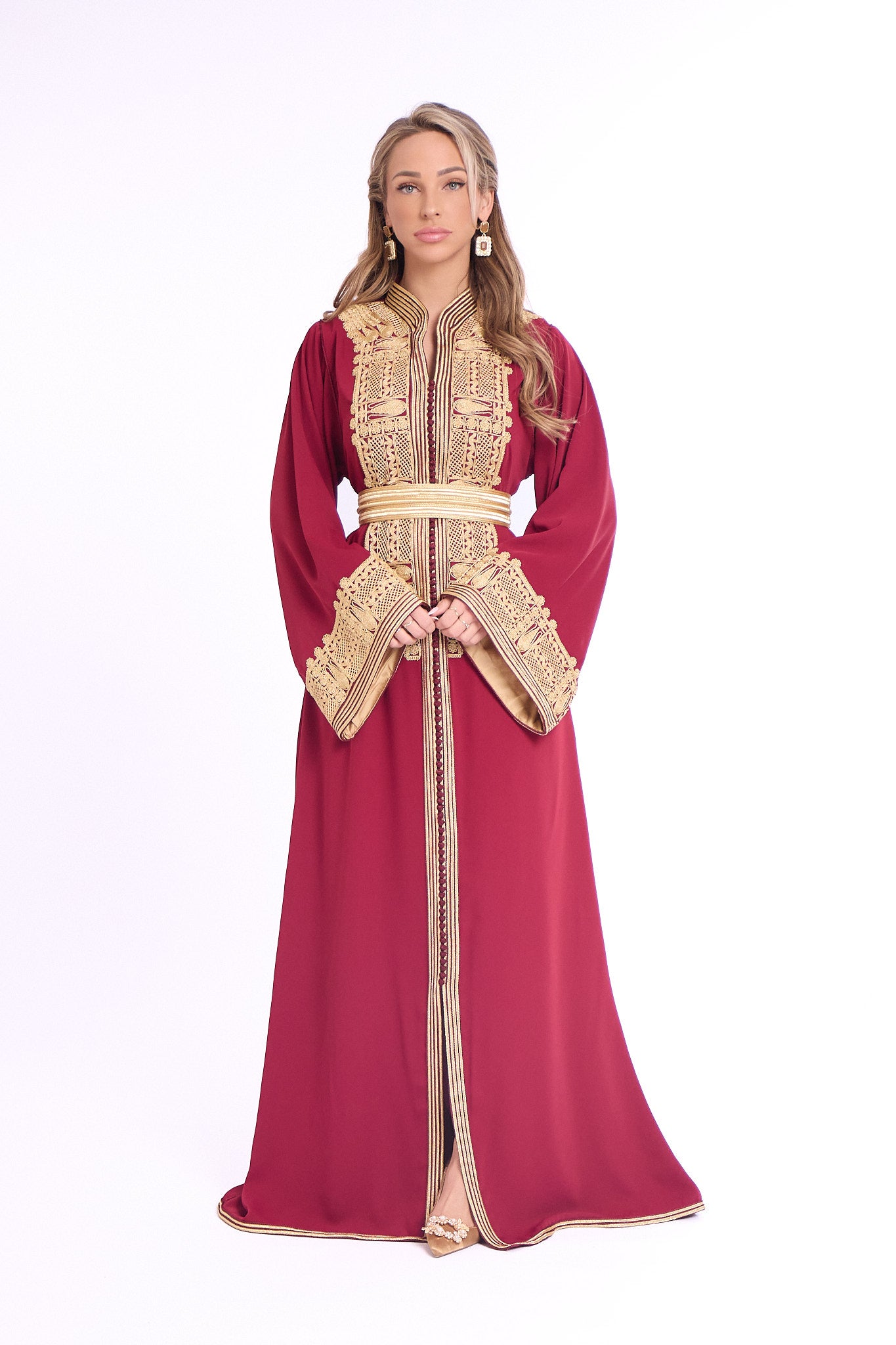 Caftan Haya Bordeaux