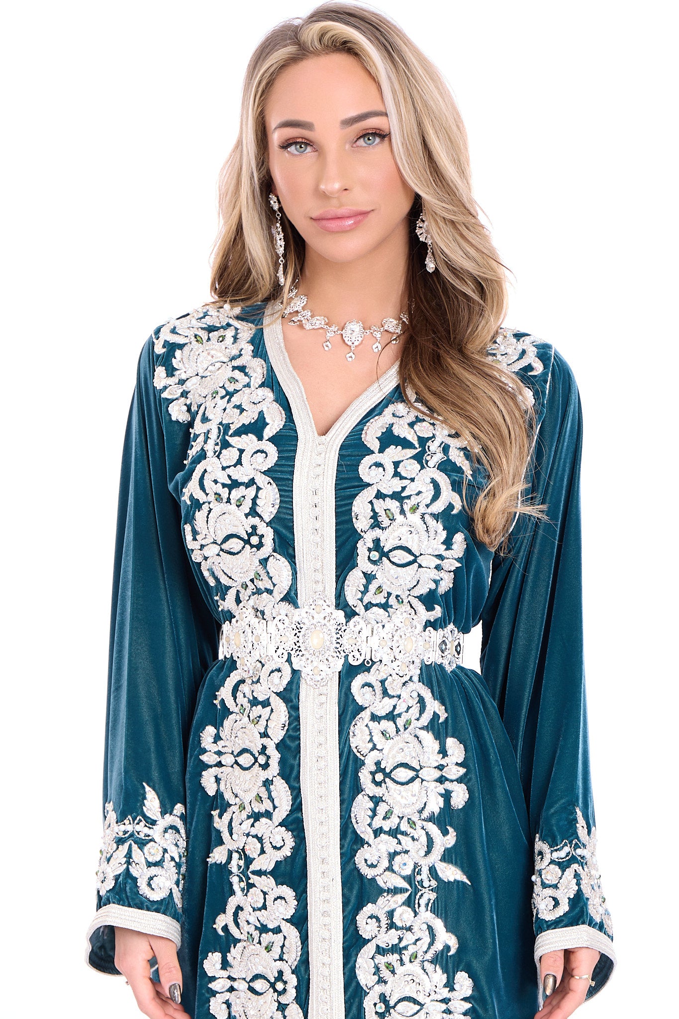 Caftan Marwa Blue Petrol