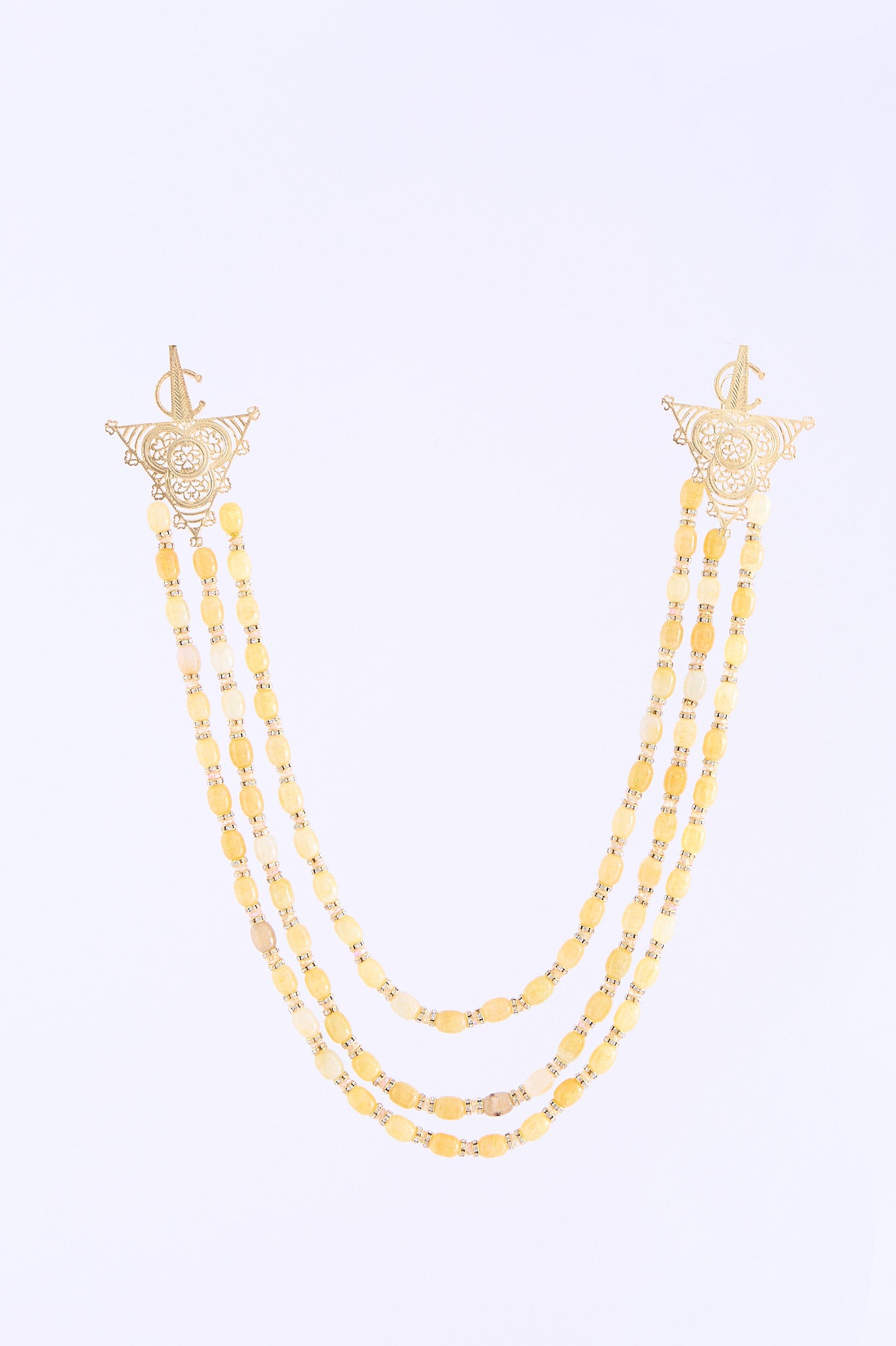 Shoulder necklace gold