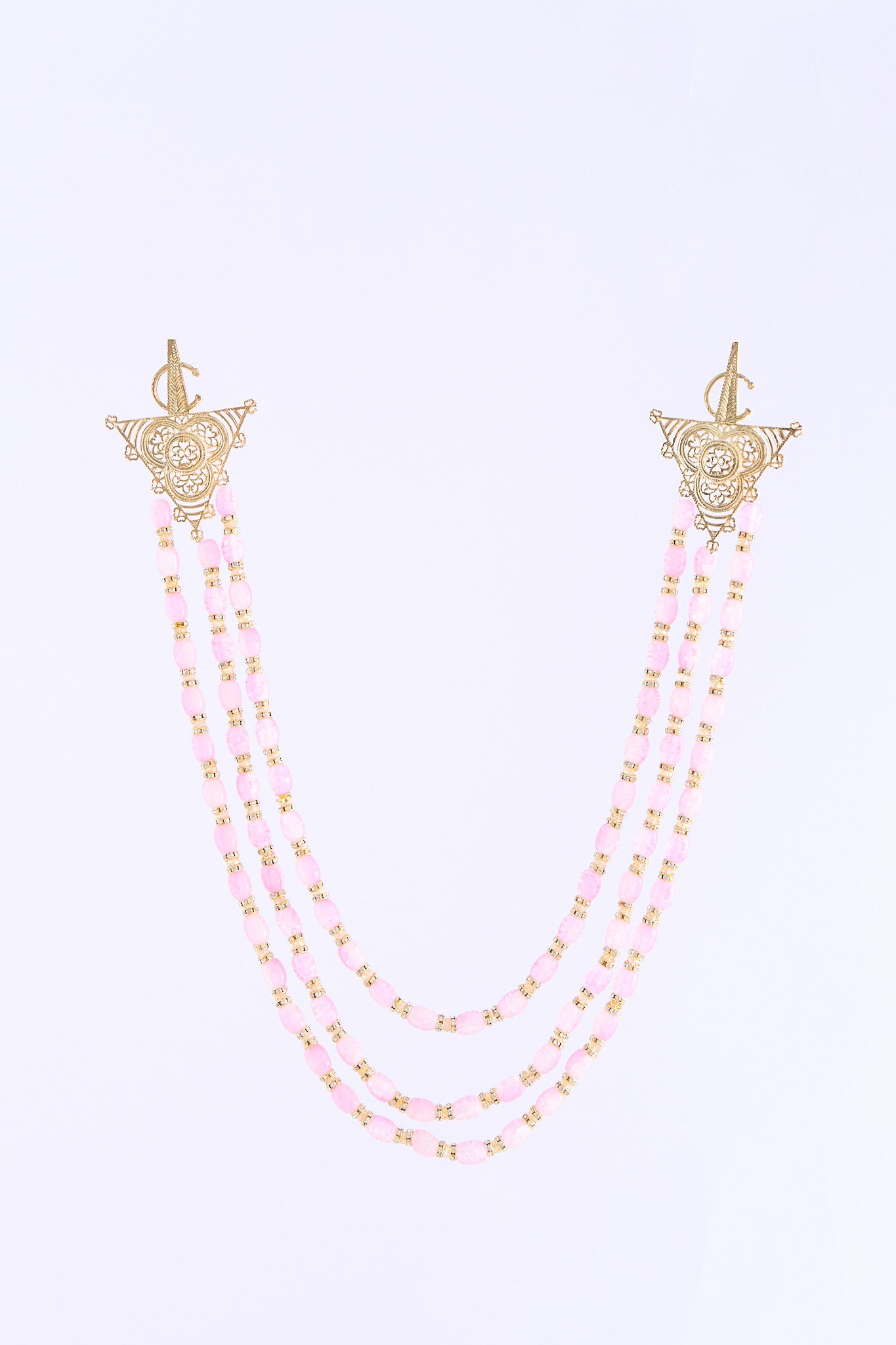 Shoulder necklace gold/pink