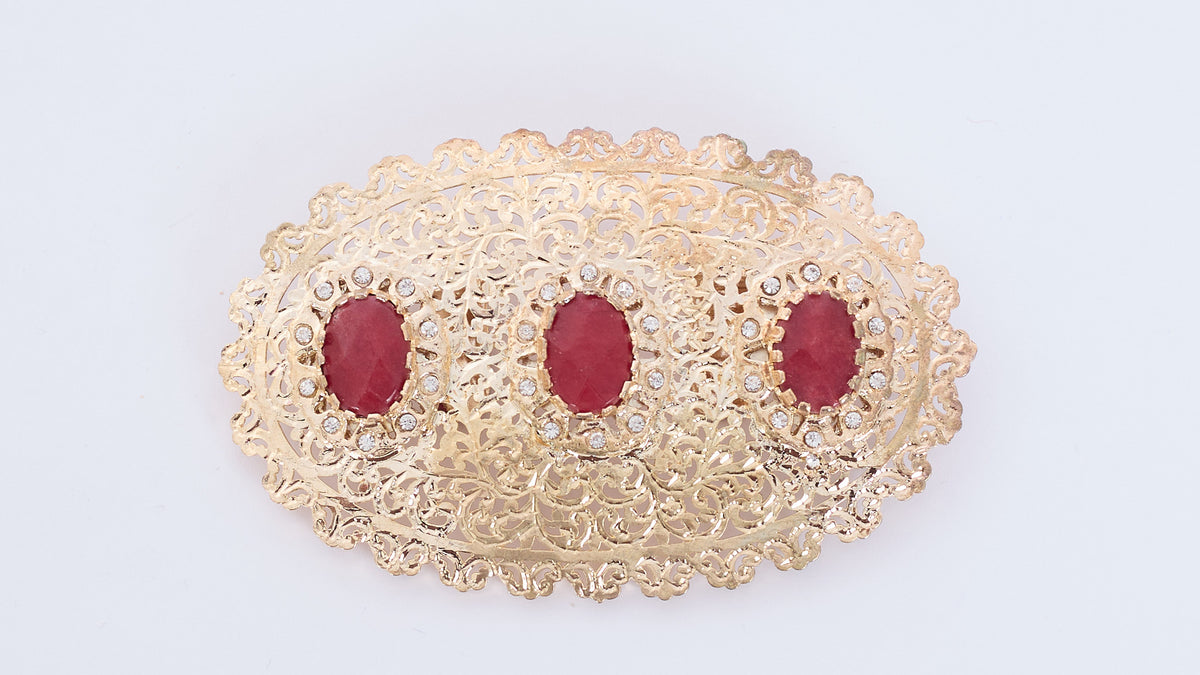 Belt Broch Lian Gold/Bordeaux