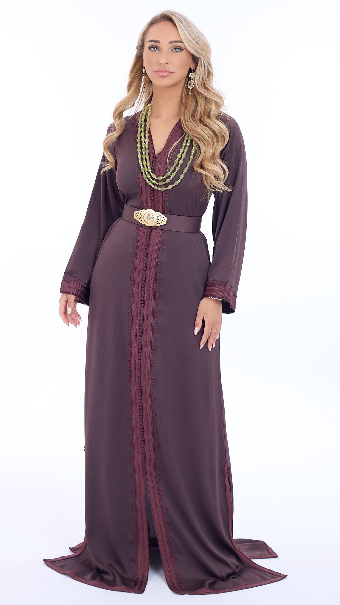 Caftan Riham Chocolate Brown