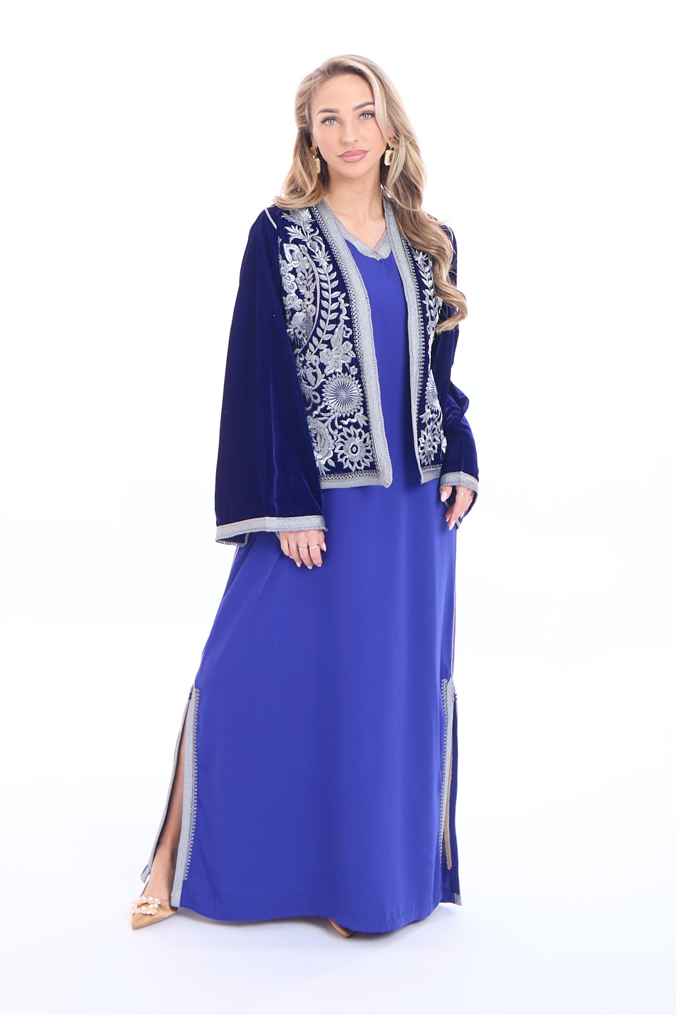Caftan Fajr Royalblue/Silver
