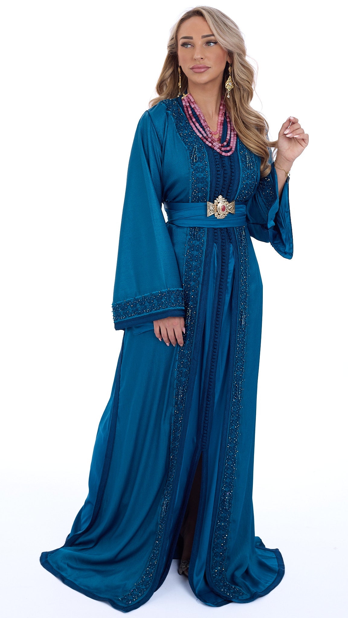 Caftan Maram Blue Petrol