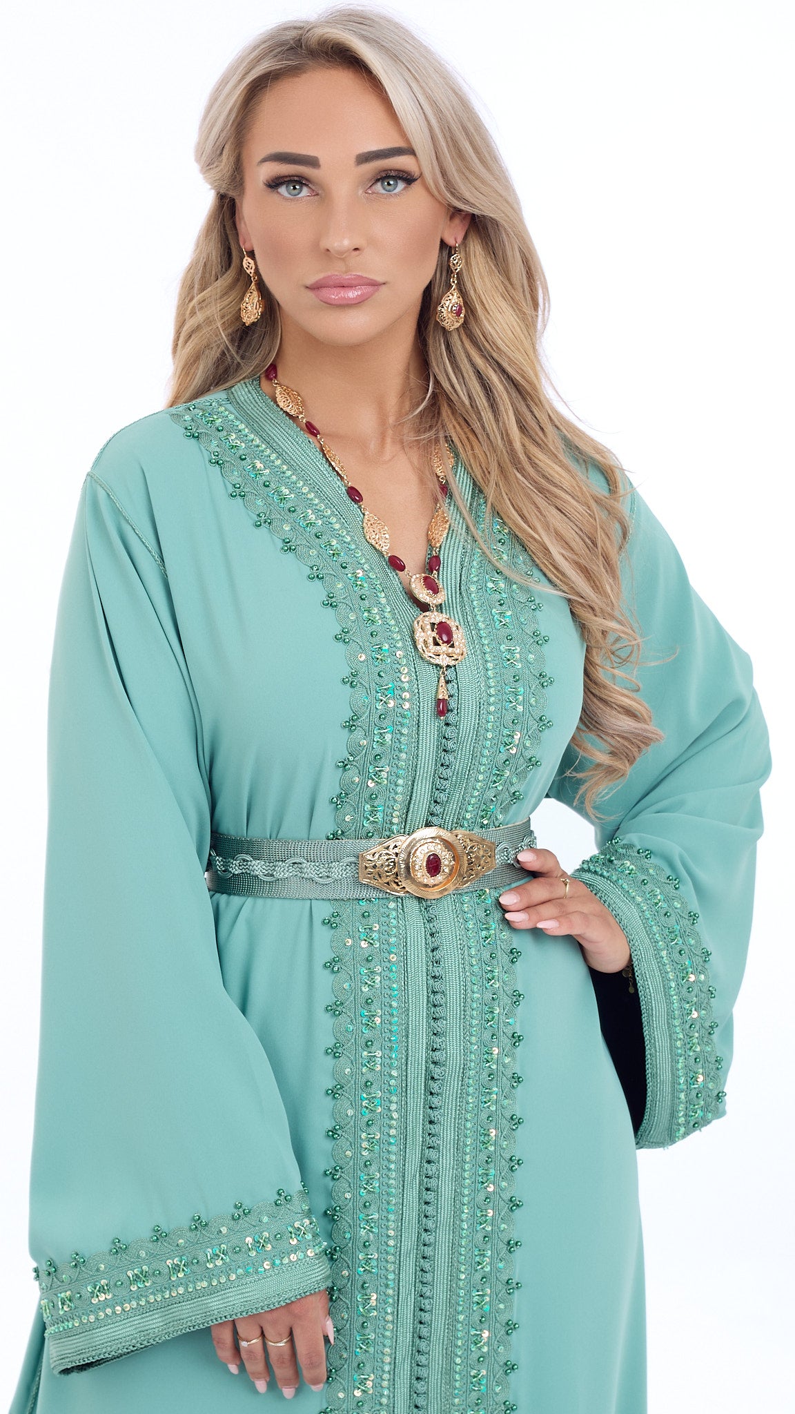 Caftan Yasmin Mintgreen