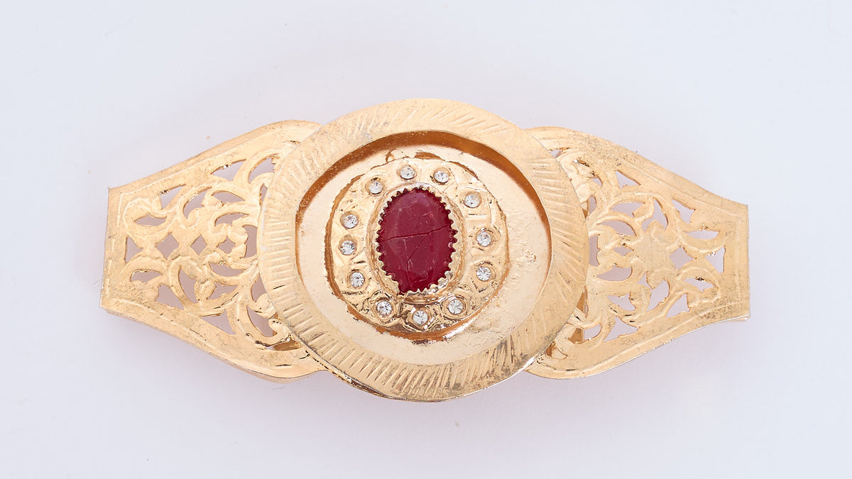 Belt Broch Zaz Gold/Bordeaux