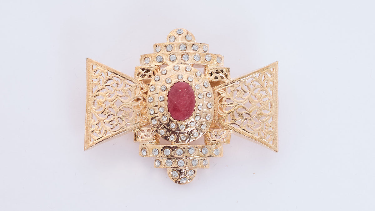 Belt Broch Yong Gold/Bordeaux