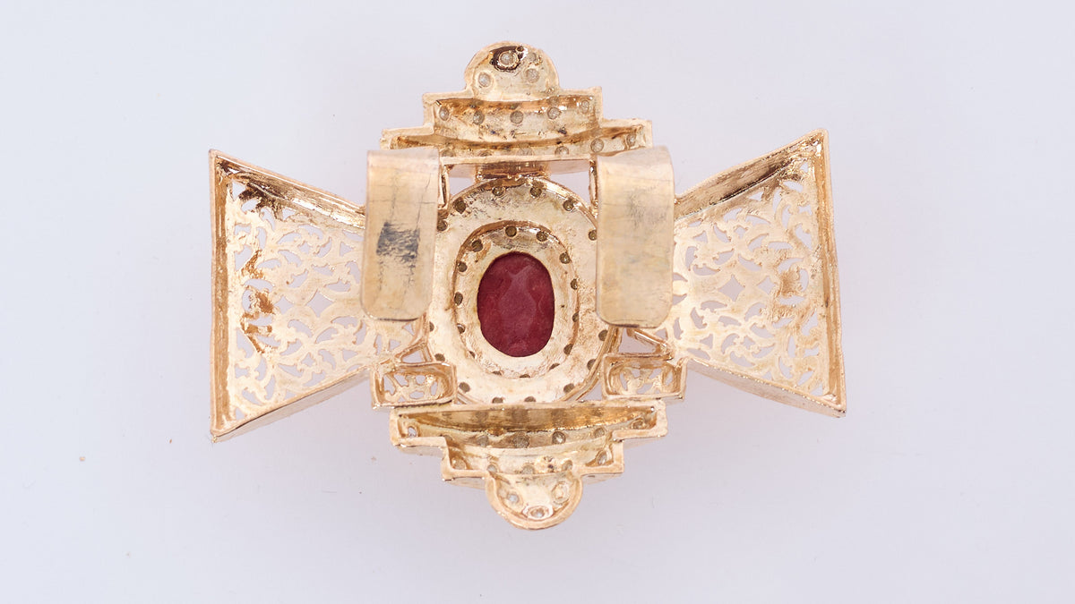 Belt Broch Yong Gold/Bordeaux