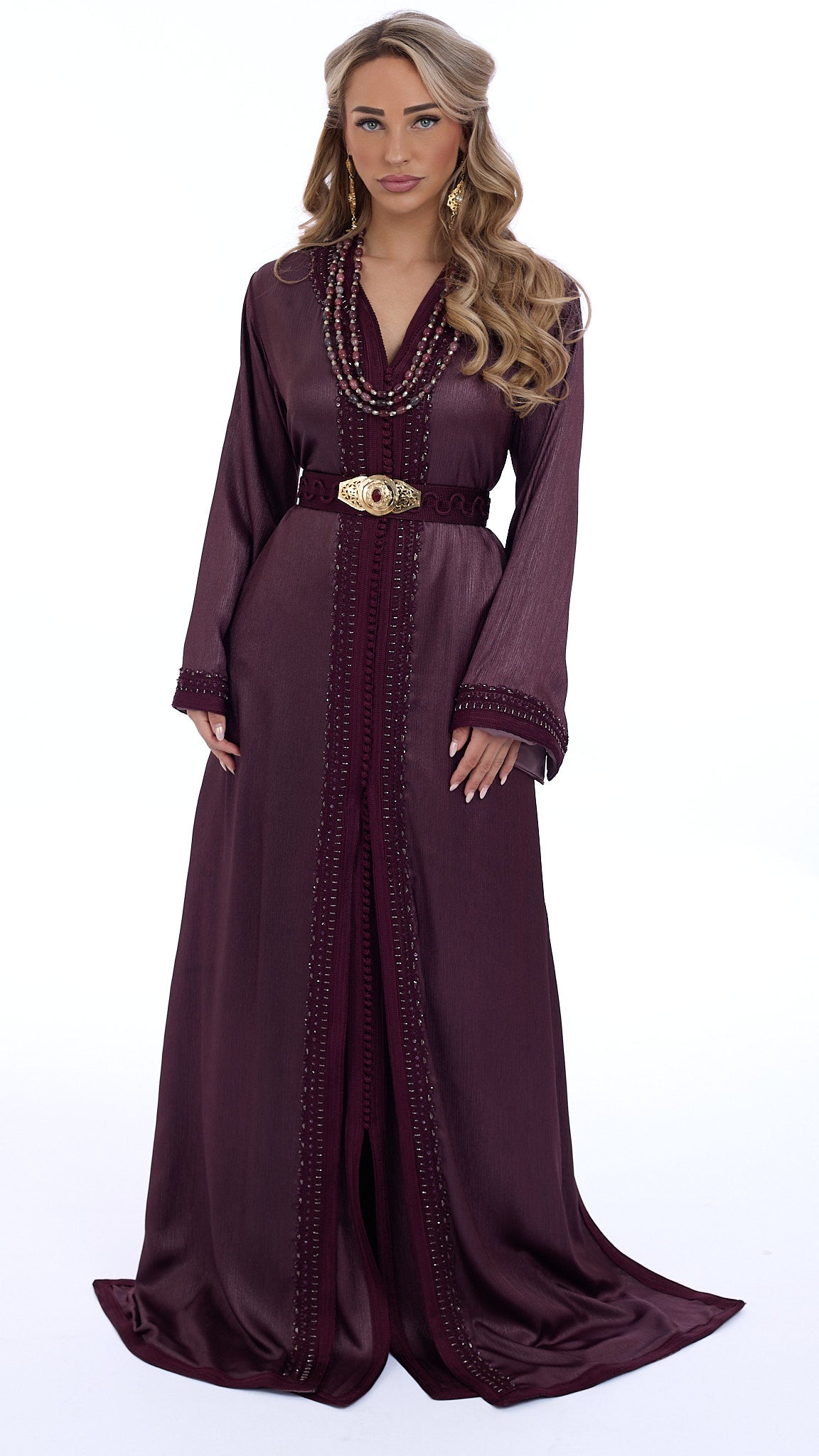 Caftan Lujain Pomegrante