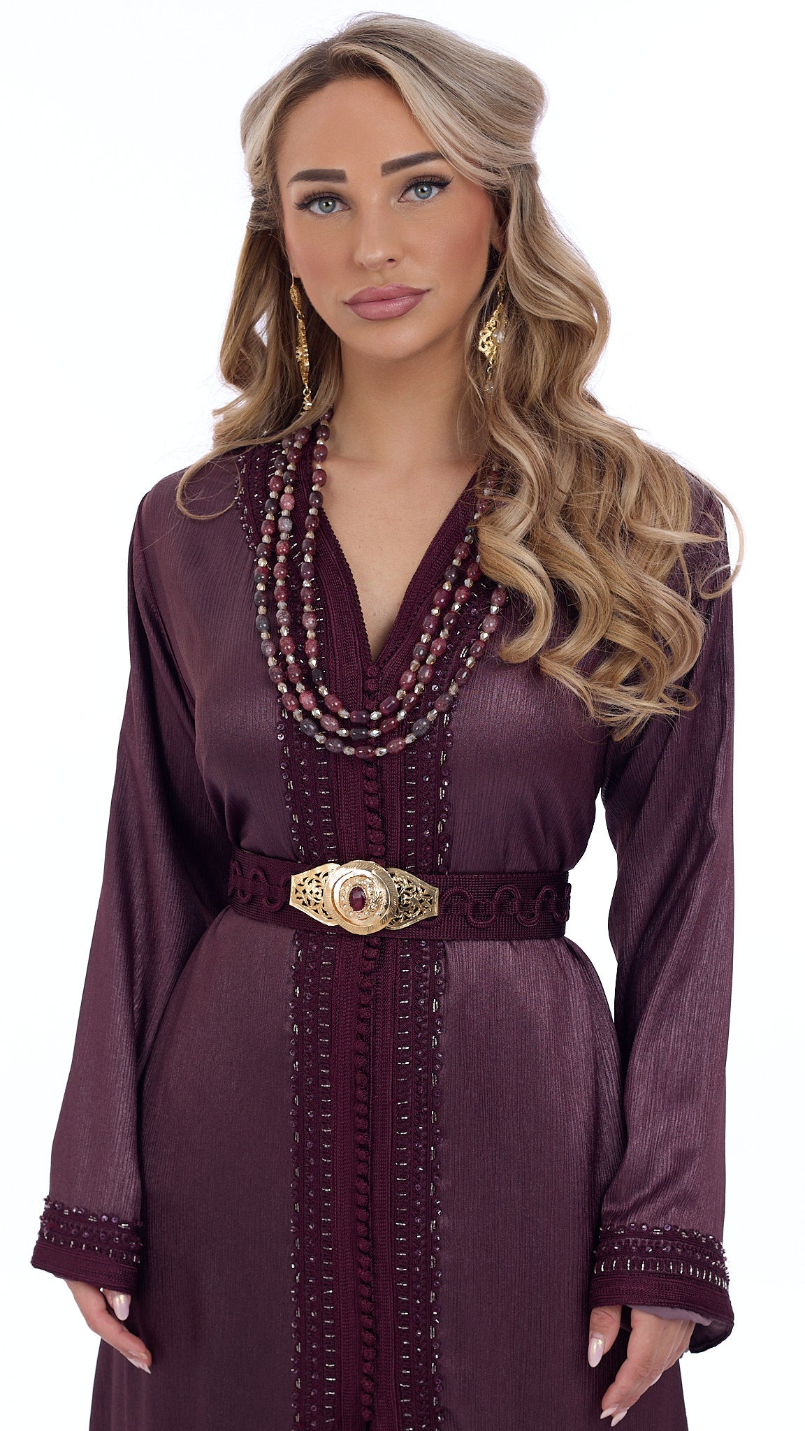 Caftan Lujain Pomegrante