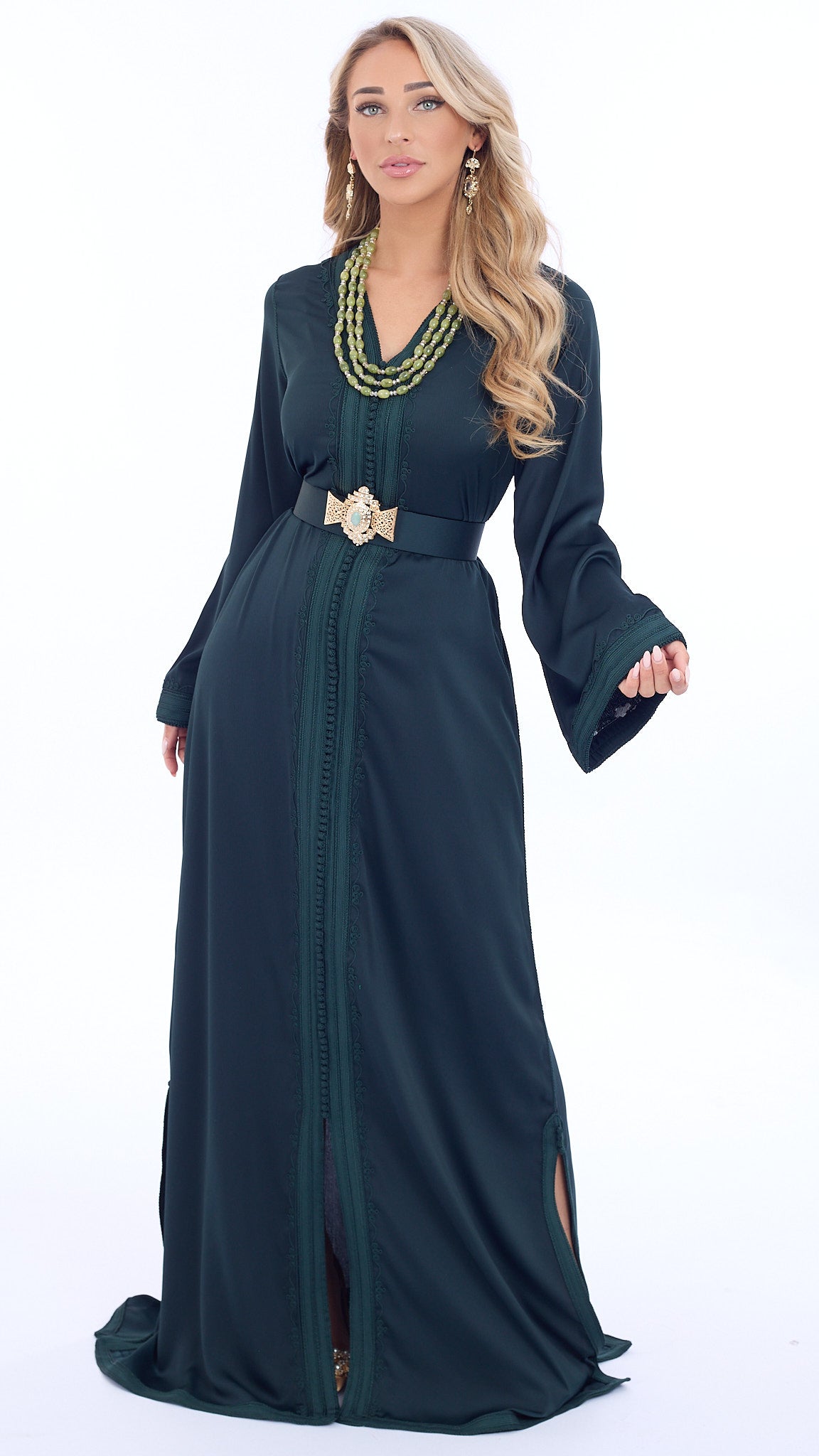 Caftan Riham Darkgreen