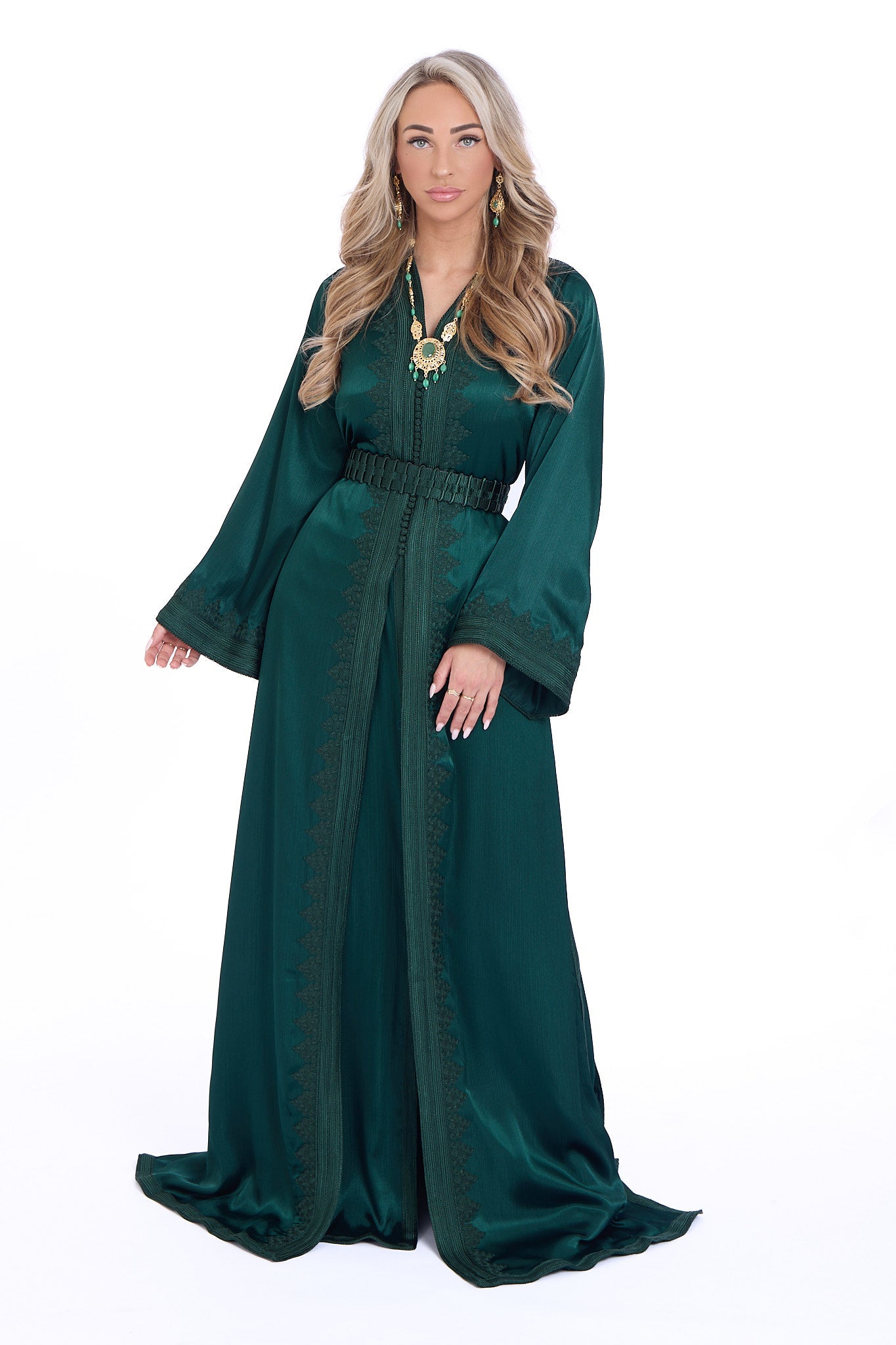 Caftan Mervat Darkgreen