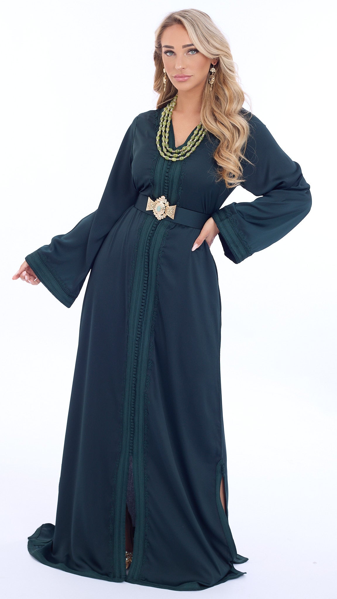 Caftan Riham Darkgreen