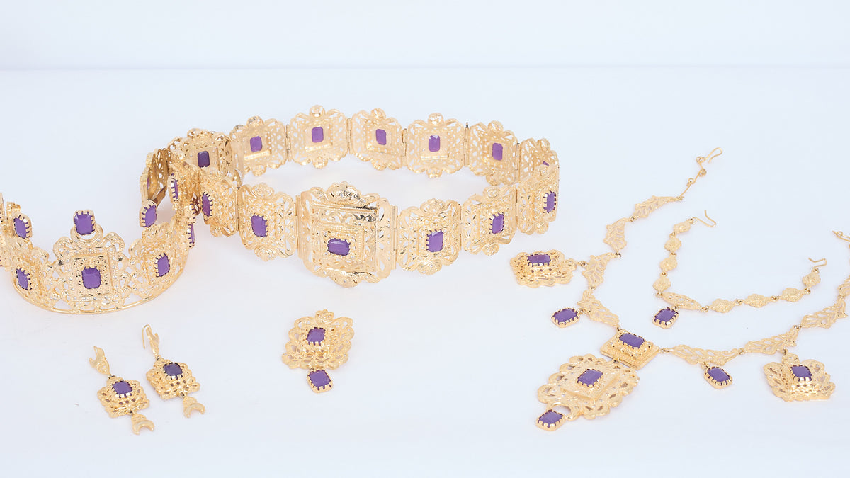 Bridal Accessories Gold/Purple