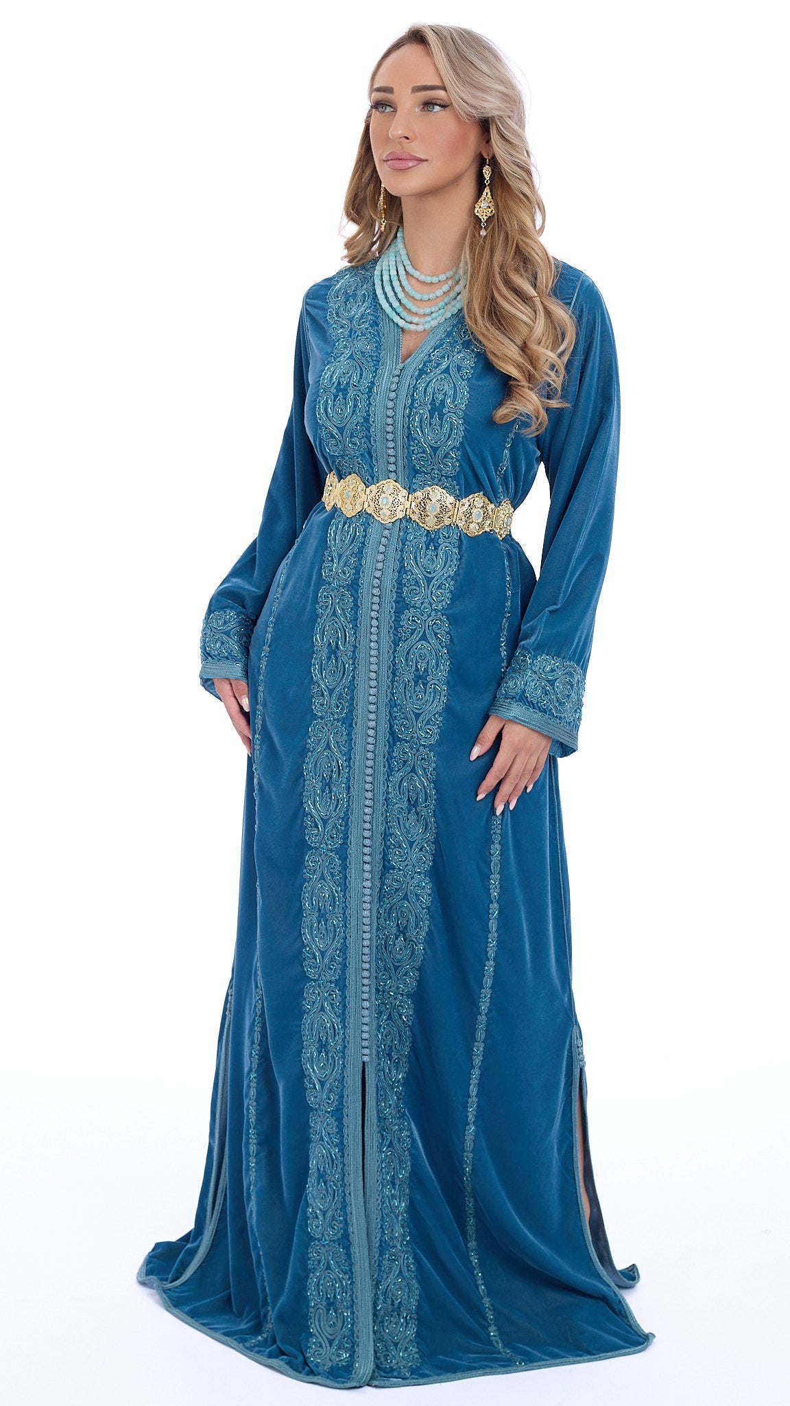 Caftan Dalia Blue Petrol