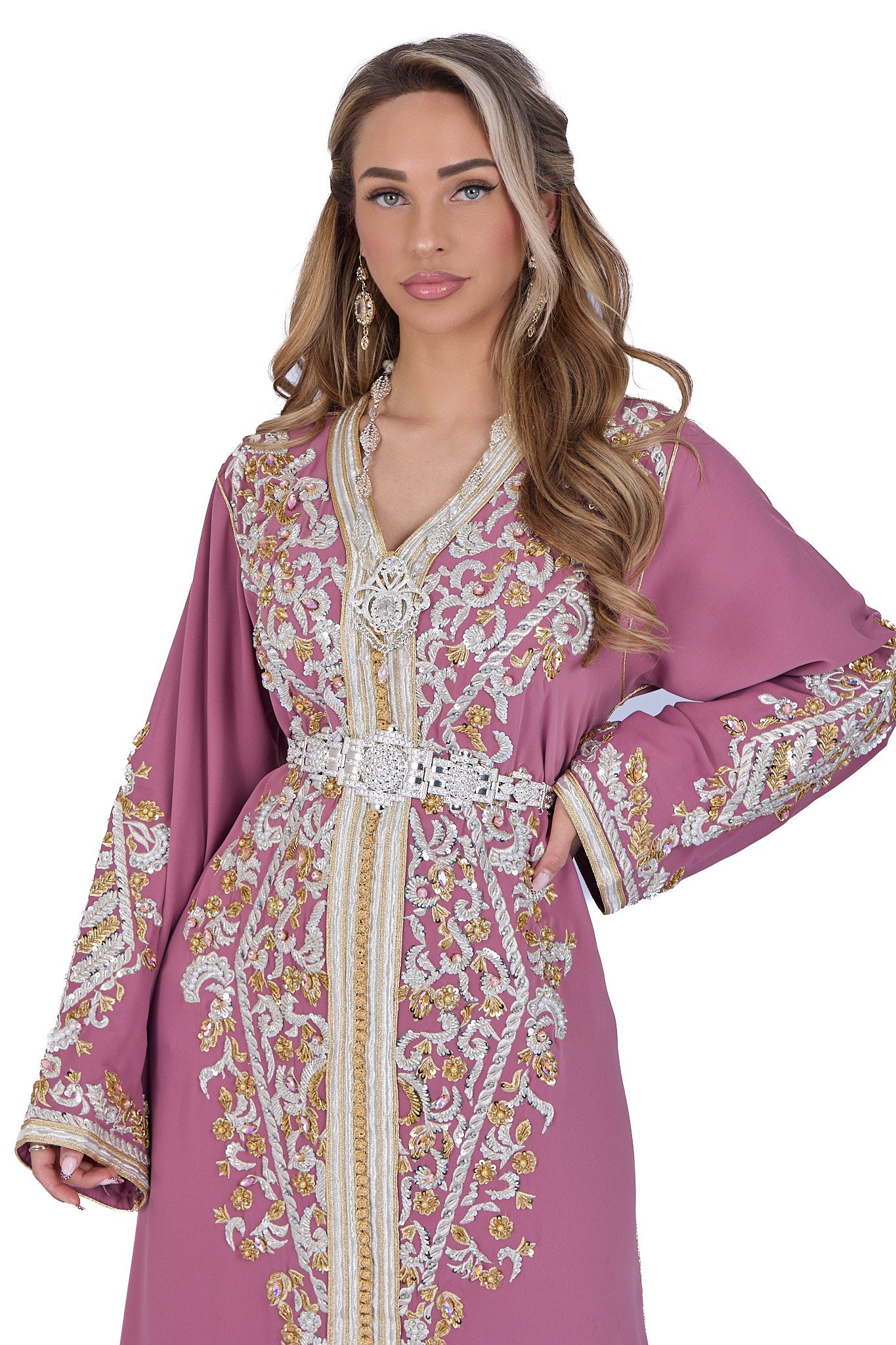 Caftan Ayanna Paleviolet pink