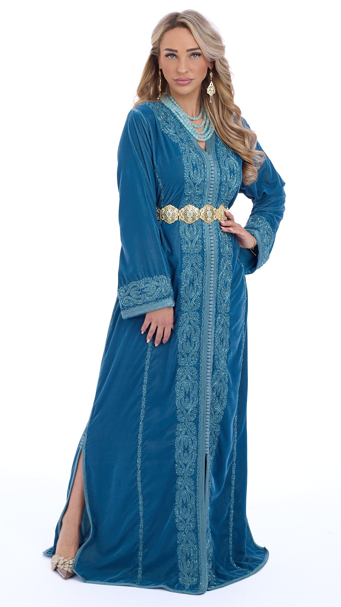 Caftan Dalia Blue Petrol