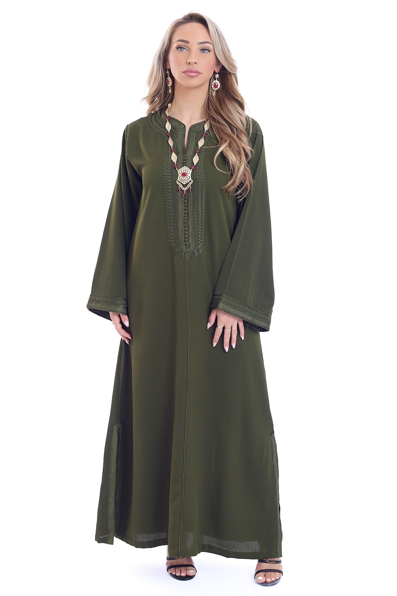 Caftan Sophie Olivegreen