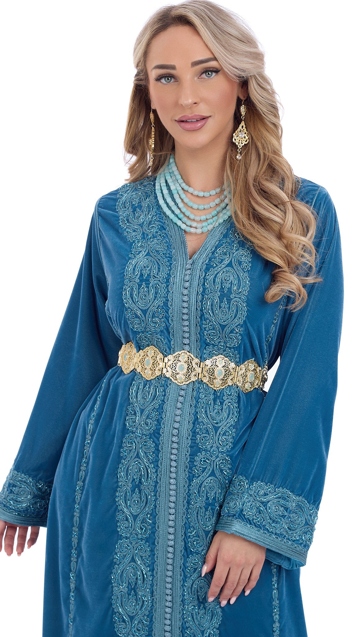 Caftan Dalia Blue Petrol