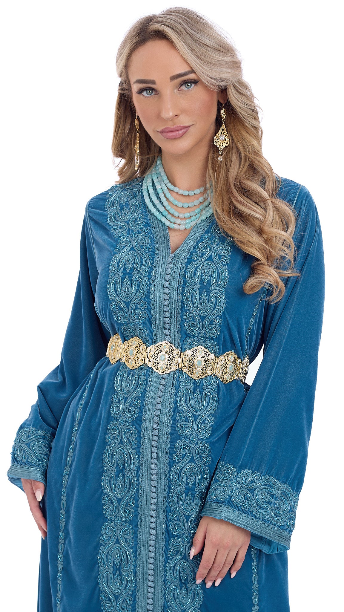 Caftan Dalia Blue Petrol