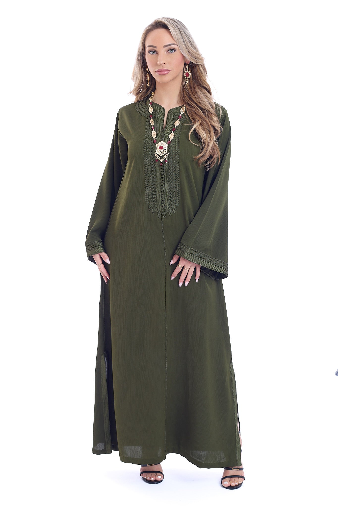 Caftan Sophie Olivegreen