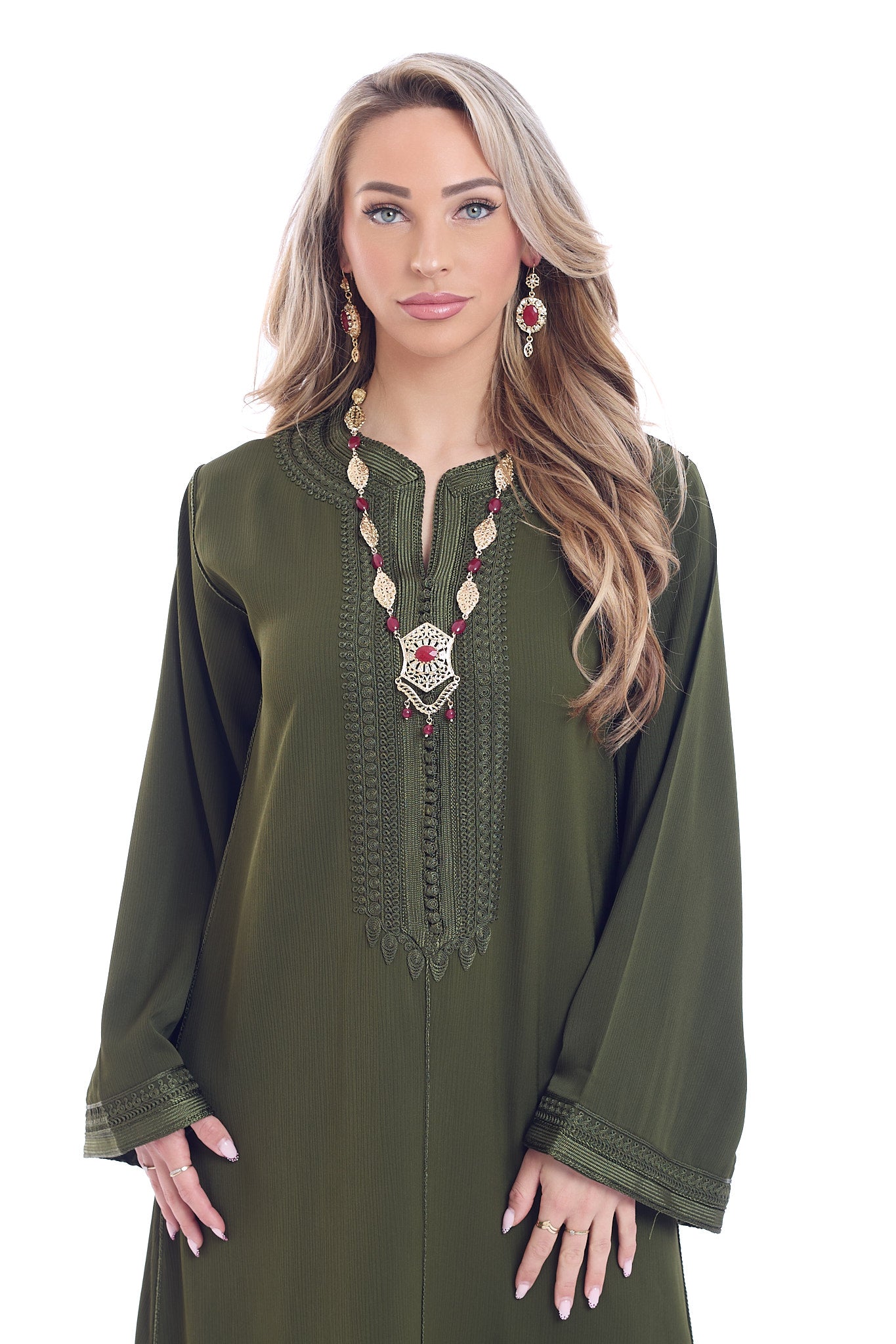 Caftan Sophie Olivegreen