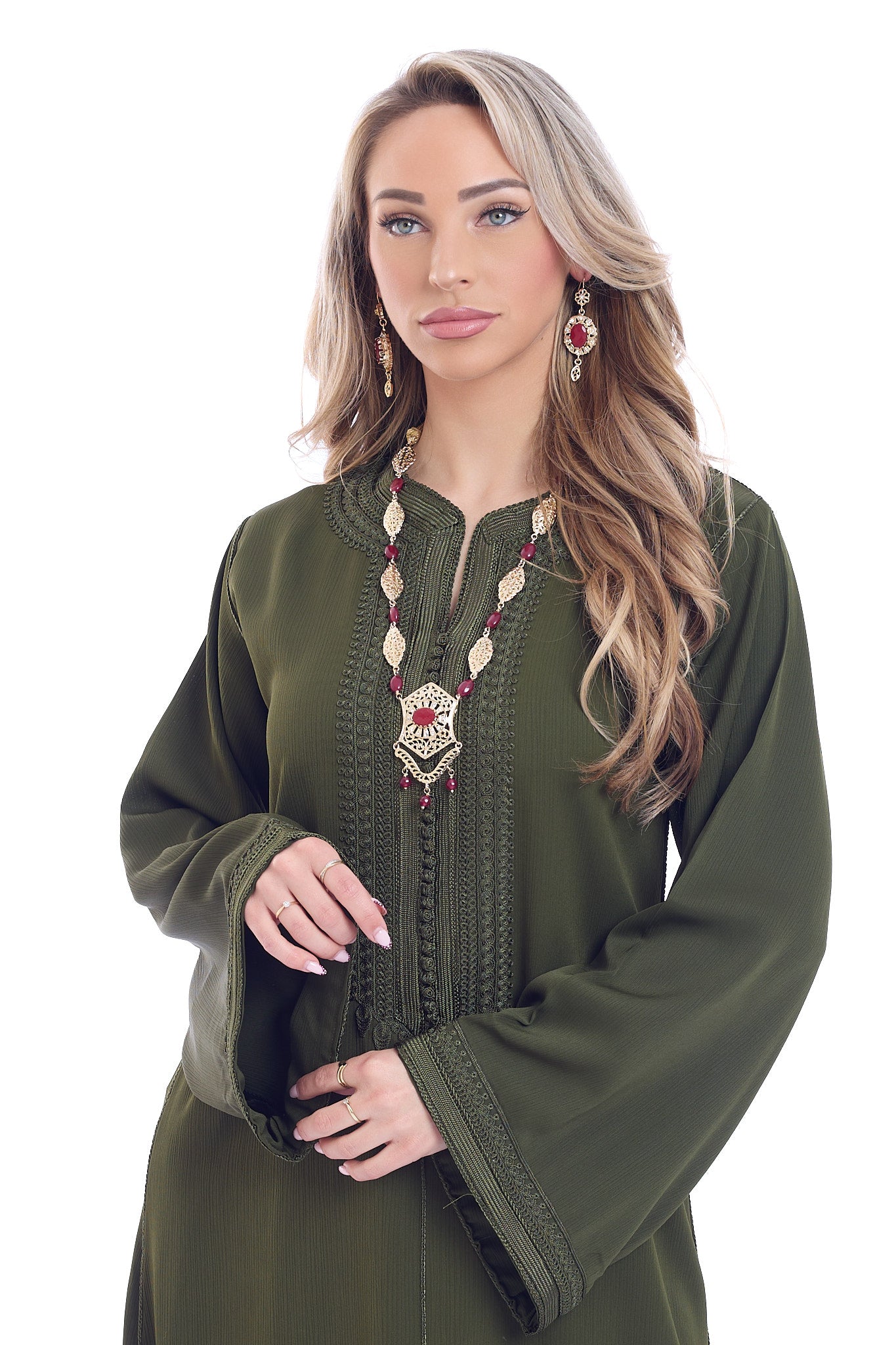 Caftan Sophie Olivegreen