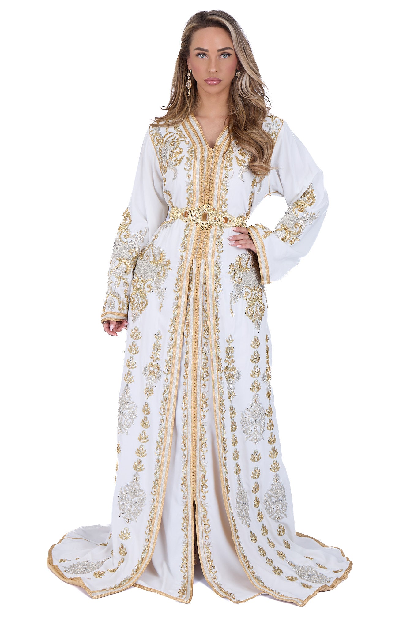 Caftan Nour White/SIlver
