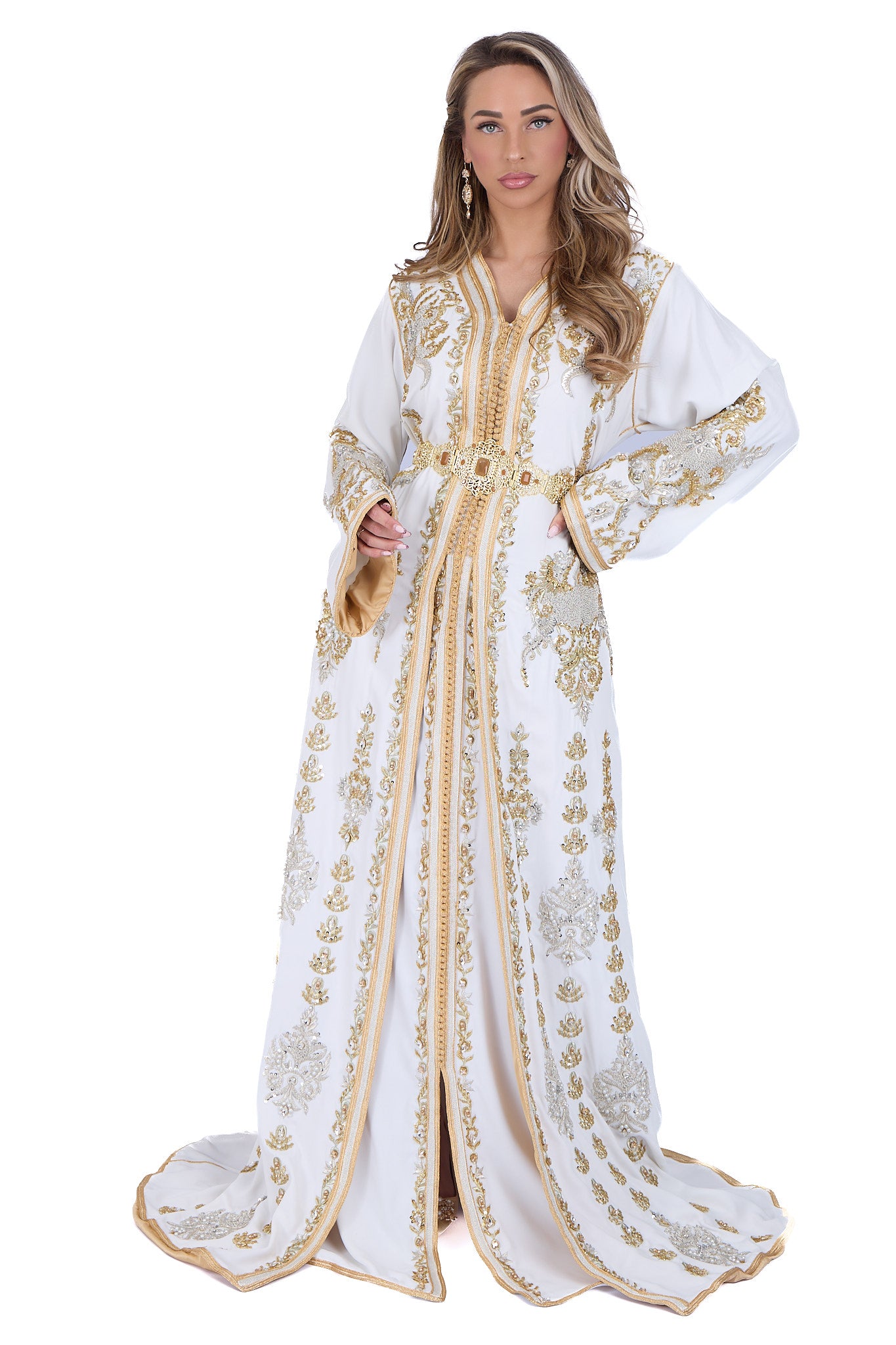 Caftan Nour White/SIlver