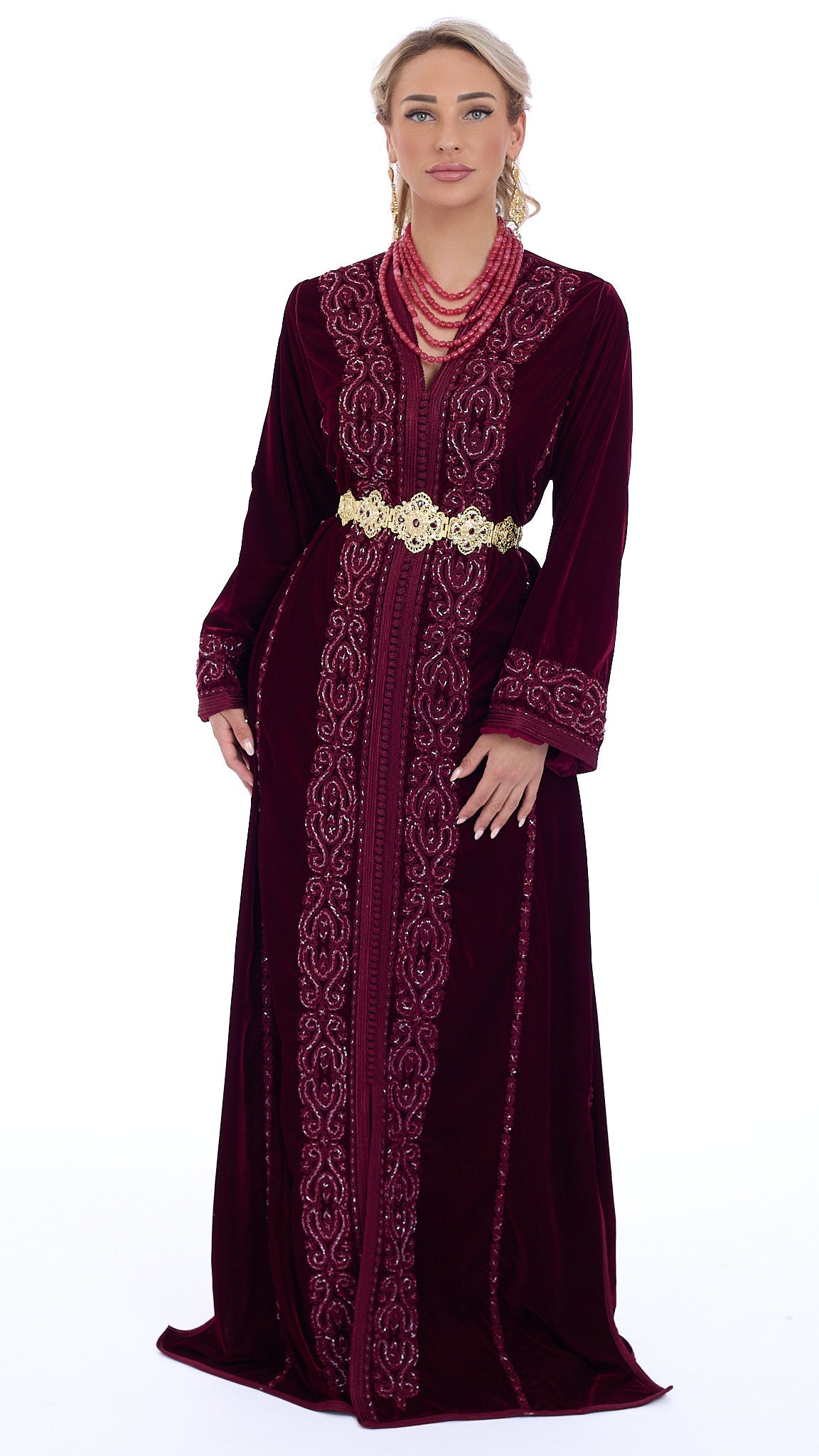 Caftan Dalia Bordeaux