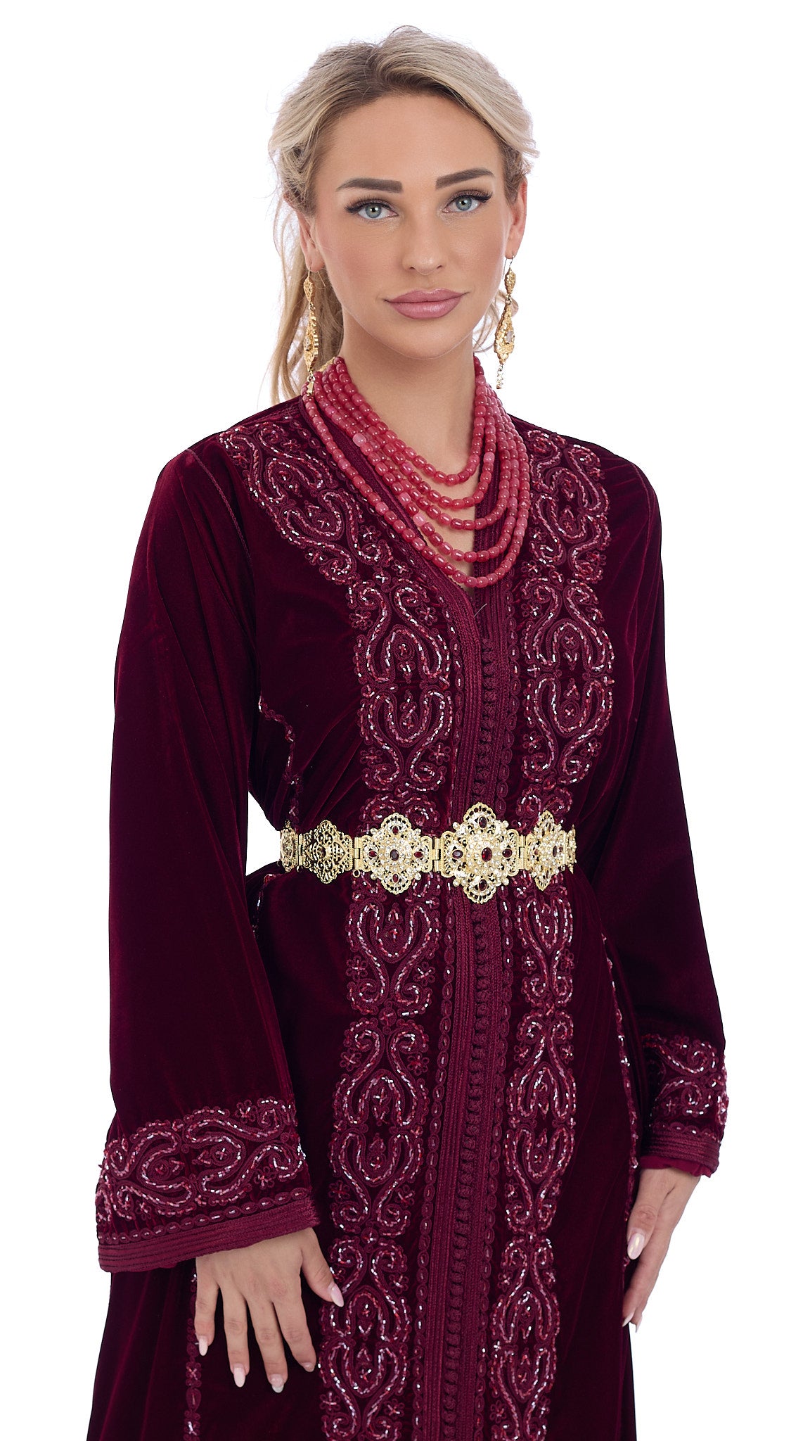 Caftan Dalia Bordeaux
