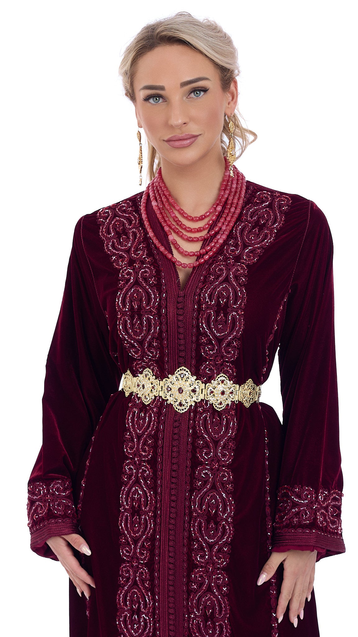 Caftan Dalia Bordeaux