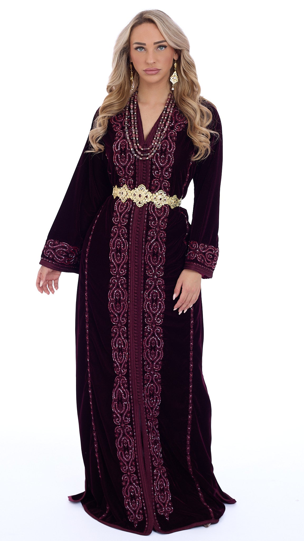 Caftan Dalia Pomegrante