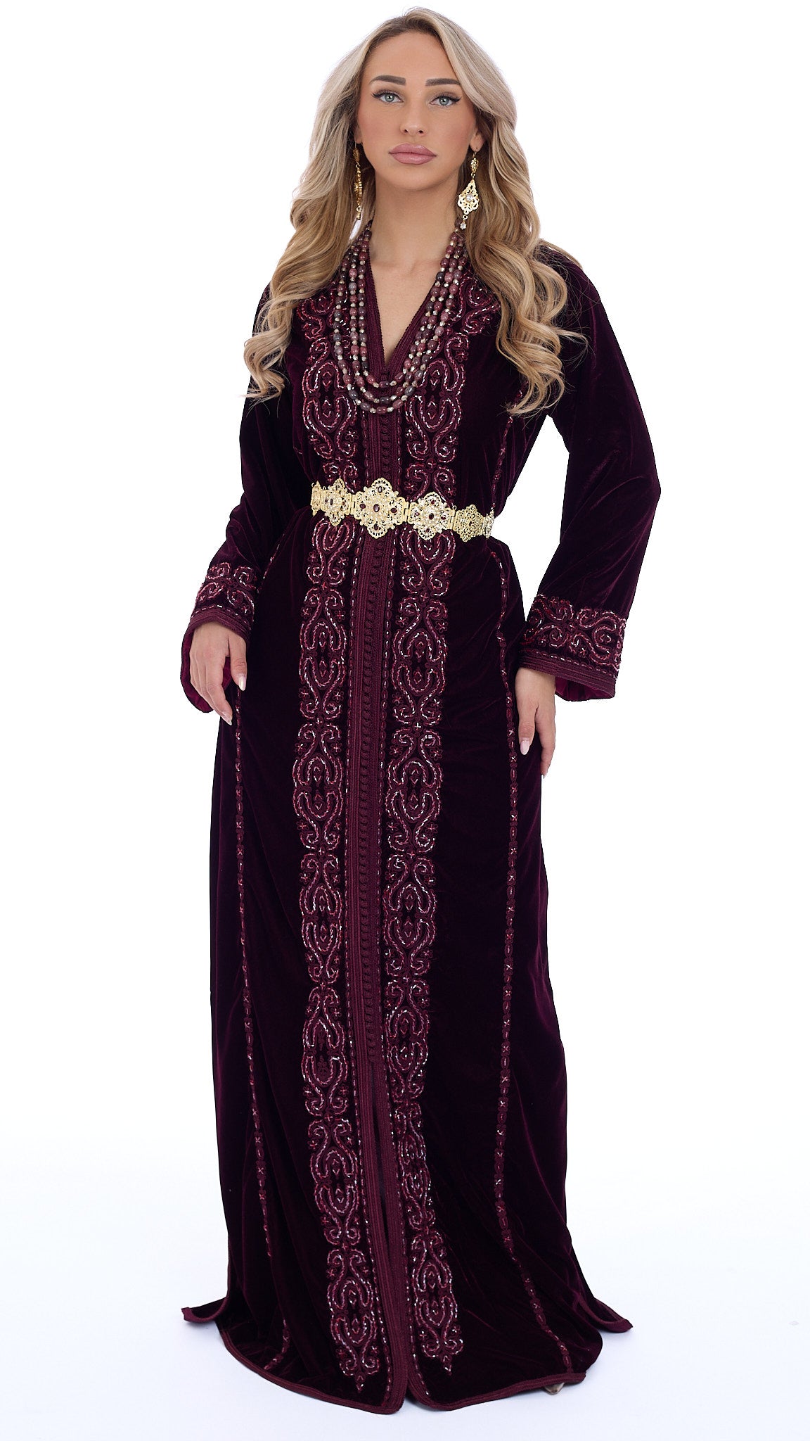 Caftan Dalia Pomegrante